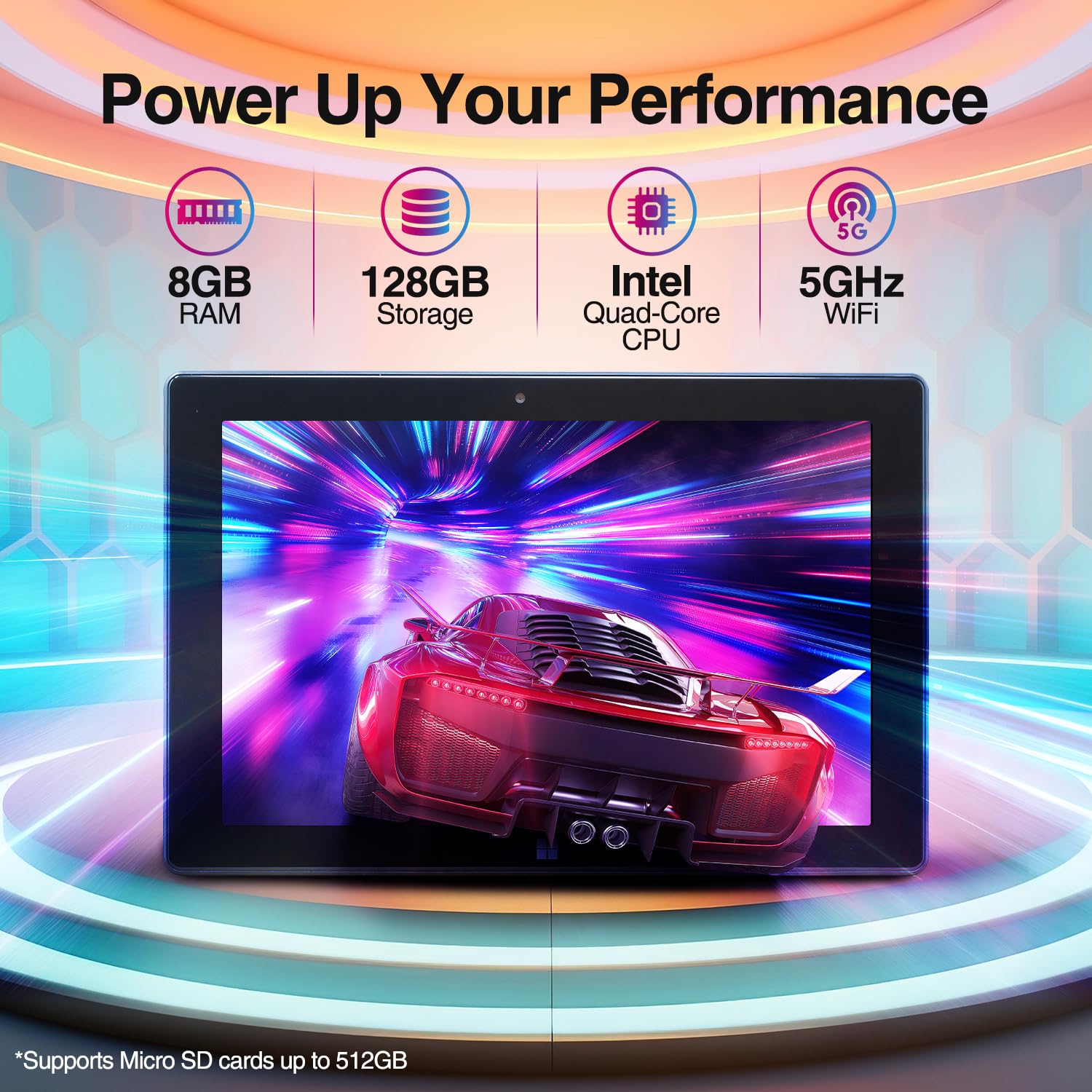 Fusion5 10.1'' Windows 11 Tablet Pc   Fwin232 Plus Ultra Slim Tablet Computer   8Gb Ram, Full Hd 10 Inch Display, 5G Wifi, Quad