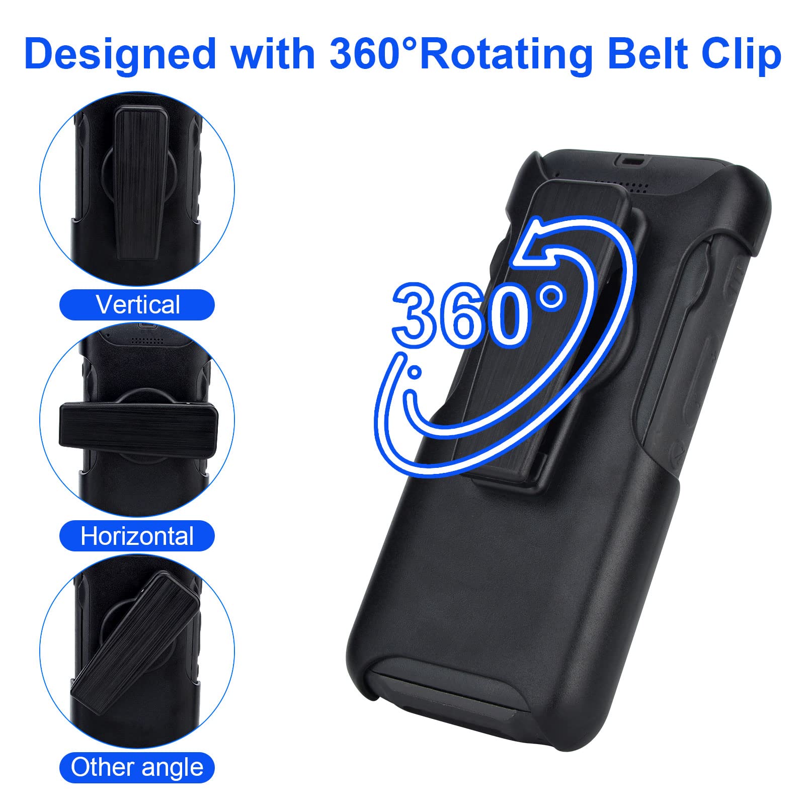 Iguerburn Voip Phone Case For Cisco 8821 & 8821 Ex, Cisco Phone Holder With 360 Swivel Belt Clip (Black)