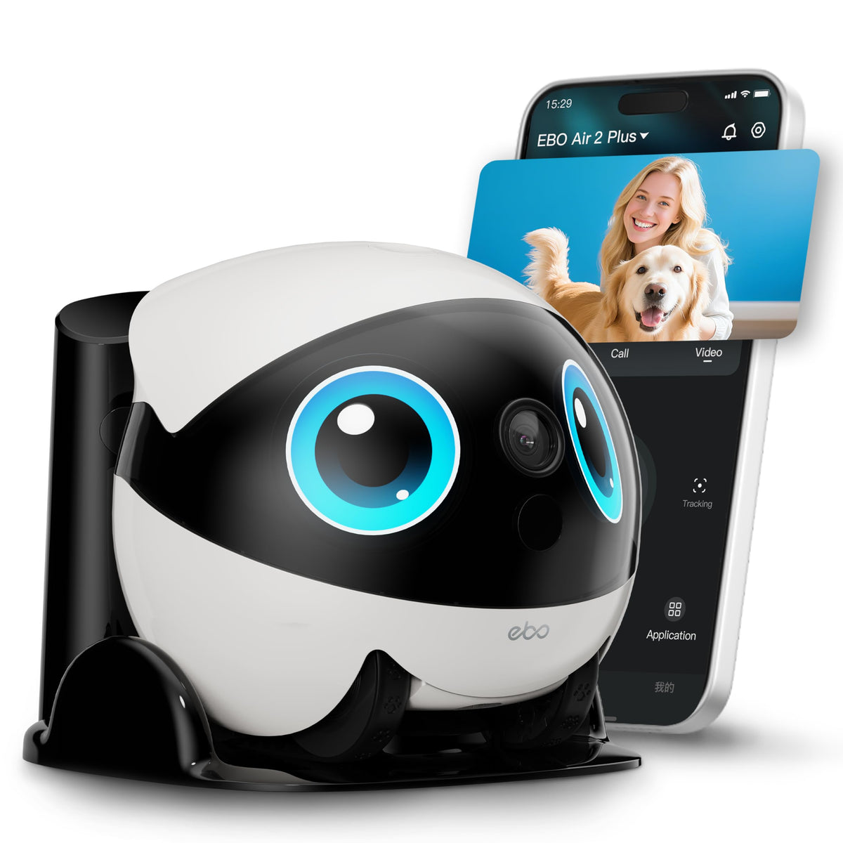 Enabot EBO Air 2 Plus FamilyBot 3K Home Camera Robot: Indoor Camera, M ...