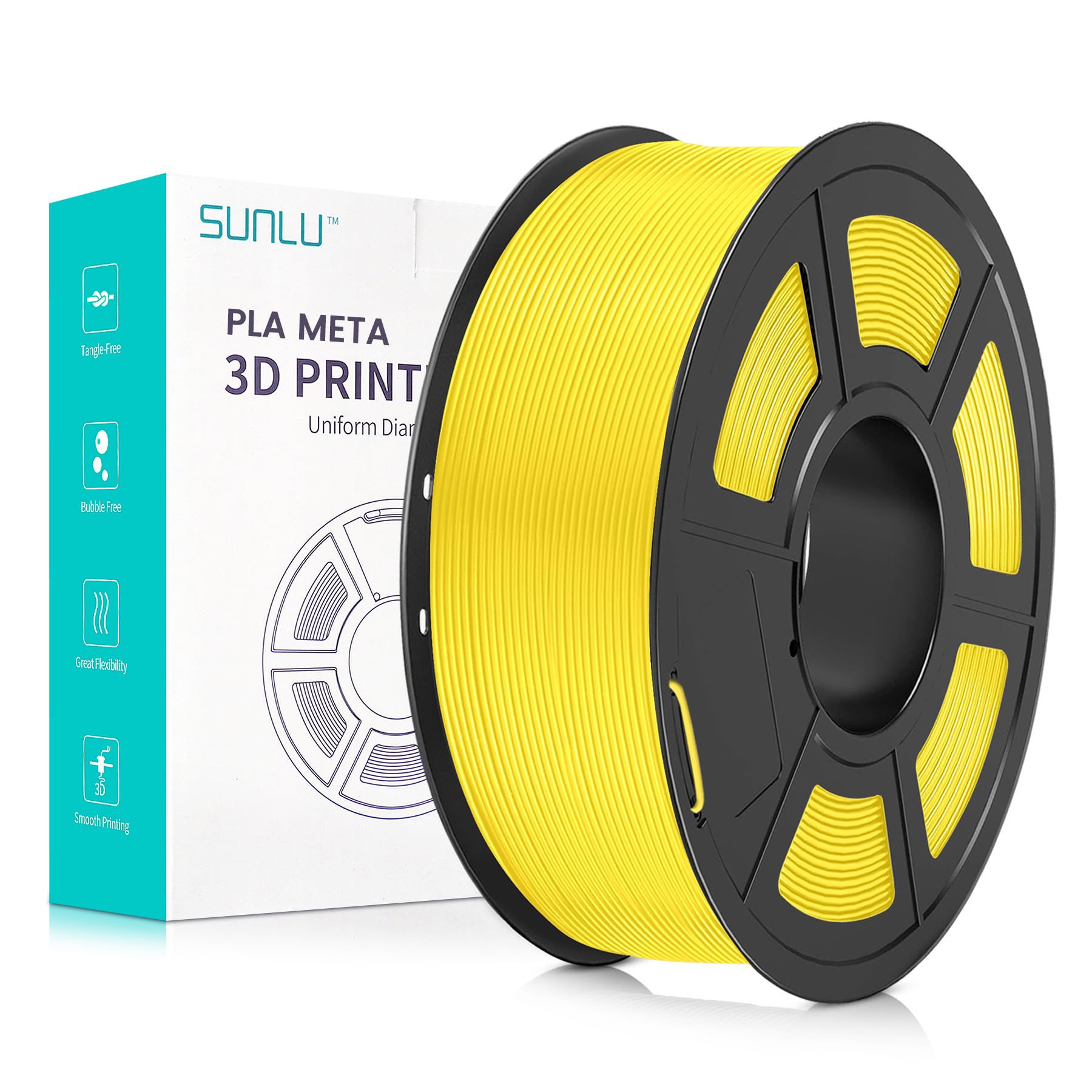 Sunlu High Speed Pla Meta Filament,1Kg Pla 3D Printer Filament 1.75Mm,Tougher Neatly Wound 3D Filament,Dimensional Accuracy +/ 