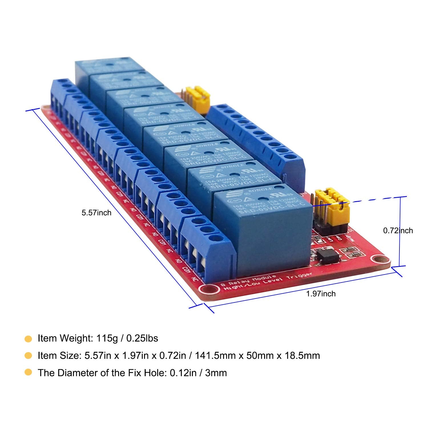 5V Relay Module With Optocoupler Isolation Support High And Low Level Trigger Relay Red Board (8 Channel 5V Relay)