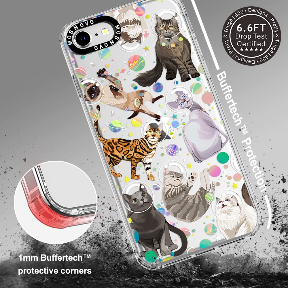 Mosnovo Case For Iphone Se, Iphone 8 & Iphone 7, [Buffertech 6.6Ft Military Grade Drop Protection] [Anti Peel Off Tech] Clear Tp