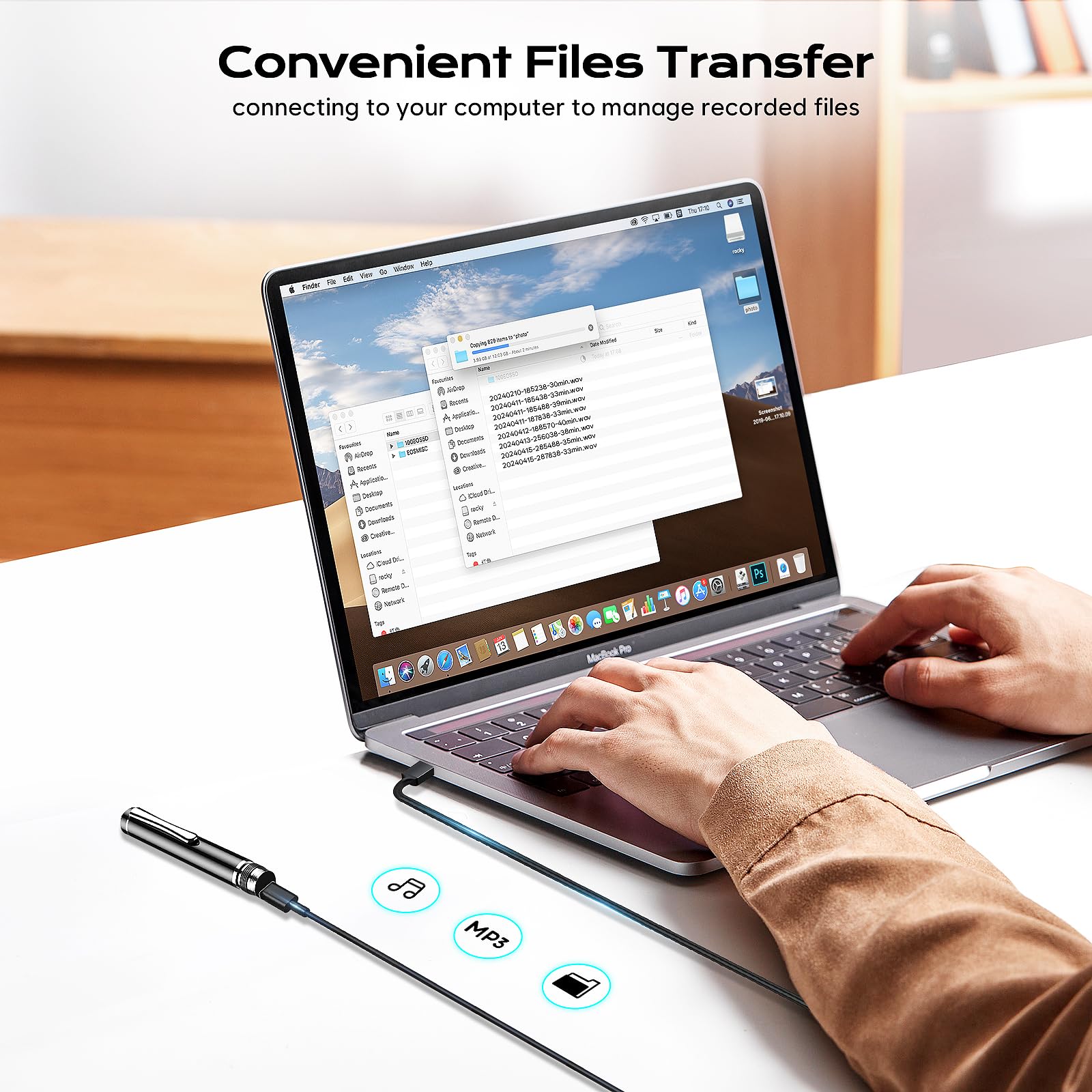 128Gb Digital Voice Recorder   (4800 Hours) Zipcide Digital Voice Activated Recorder With Ai Intelligent Noise Reduction, Voice
