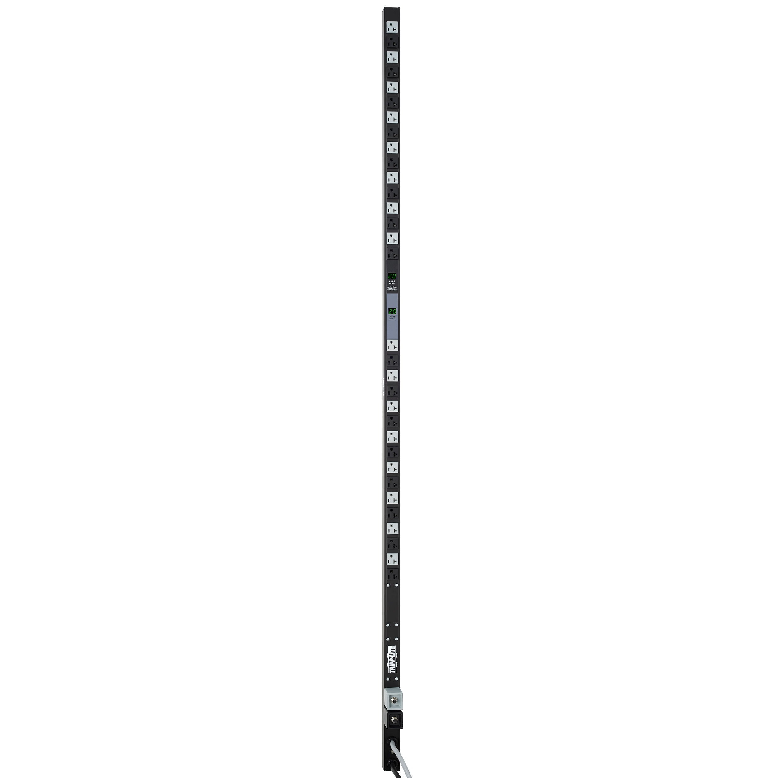 Tripp Lite Metered Pdu, 20A Dual Circuit, 32 Outlets (5 15/20R), 120V, L5 20P/5 20P, 10 Ft. Cord, 0U Vertical Rack Mount Power (