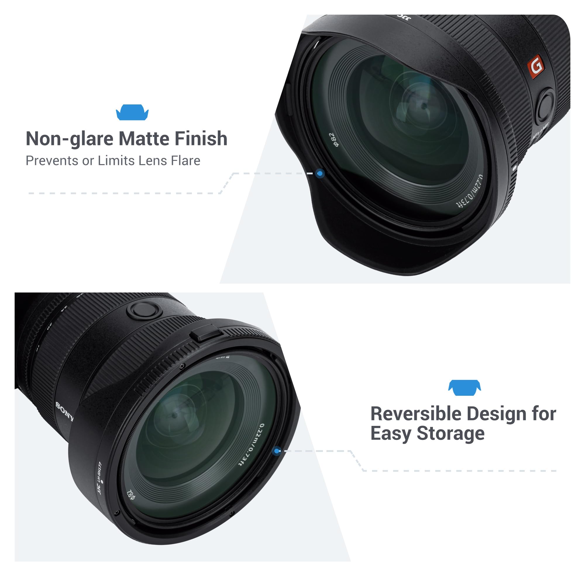 Jjc Alc Sh177 Bayonet Reversible Lens Hood Shade For Sony Fe 16 35Mm F/2.8 Gm Ii Lens Sel1635Gm2, Replaces Sony Alc Sh177 Lens H