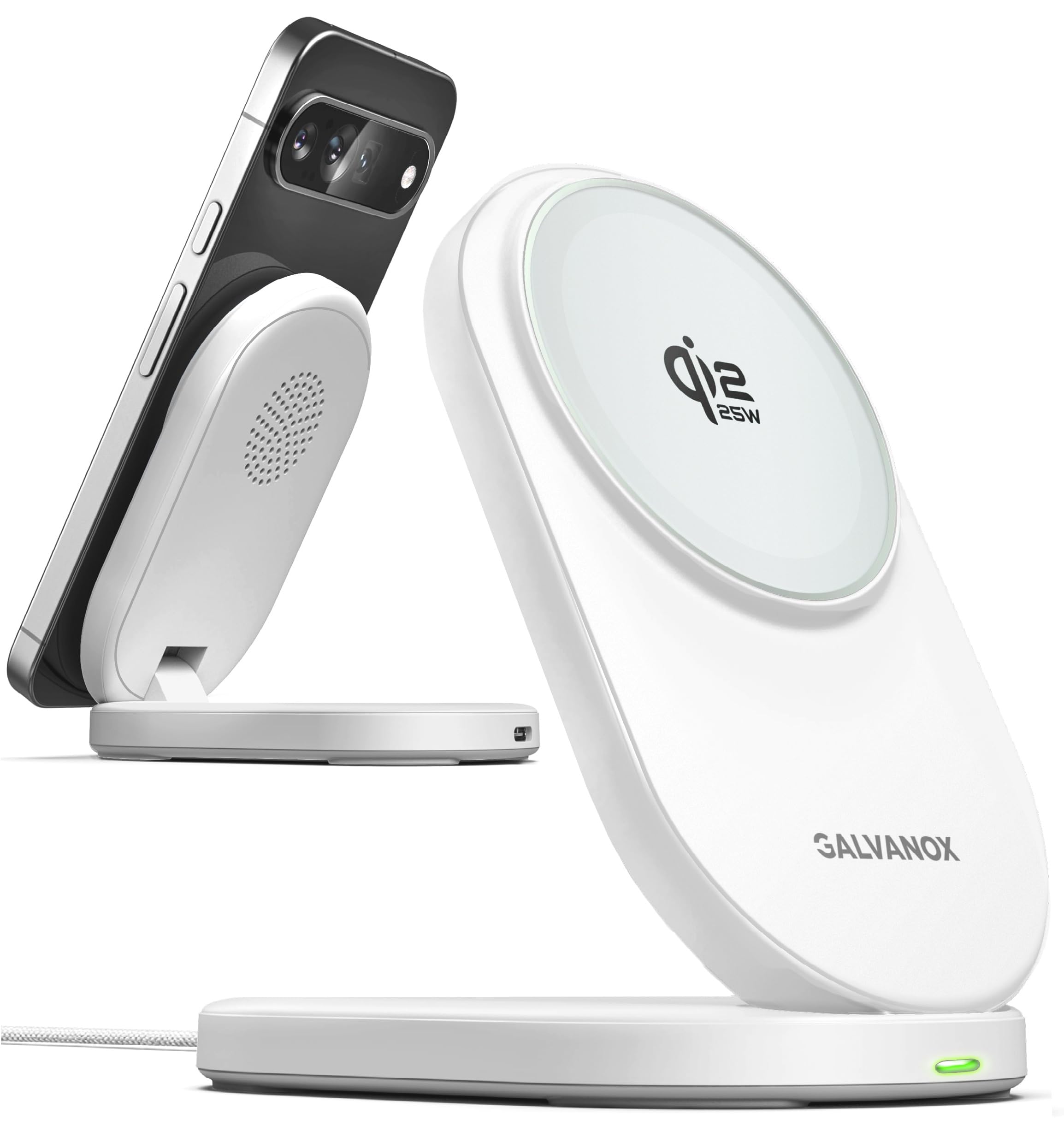 Galvanox Qi2.2 25W Magnetic Wireless Charger Stand for Pixel Phones