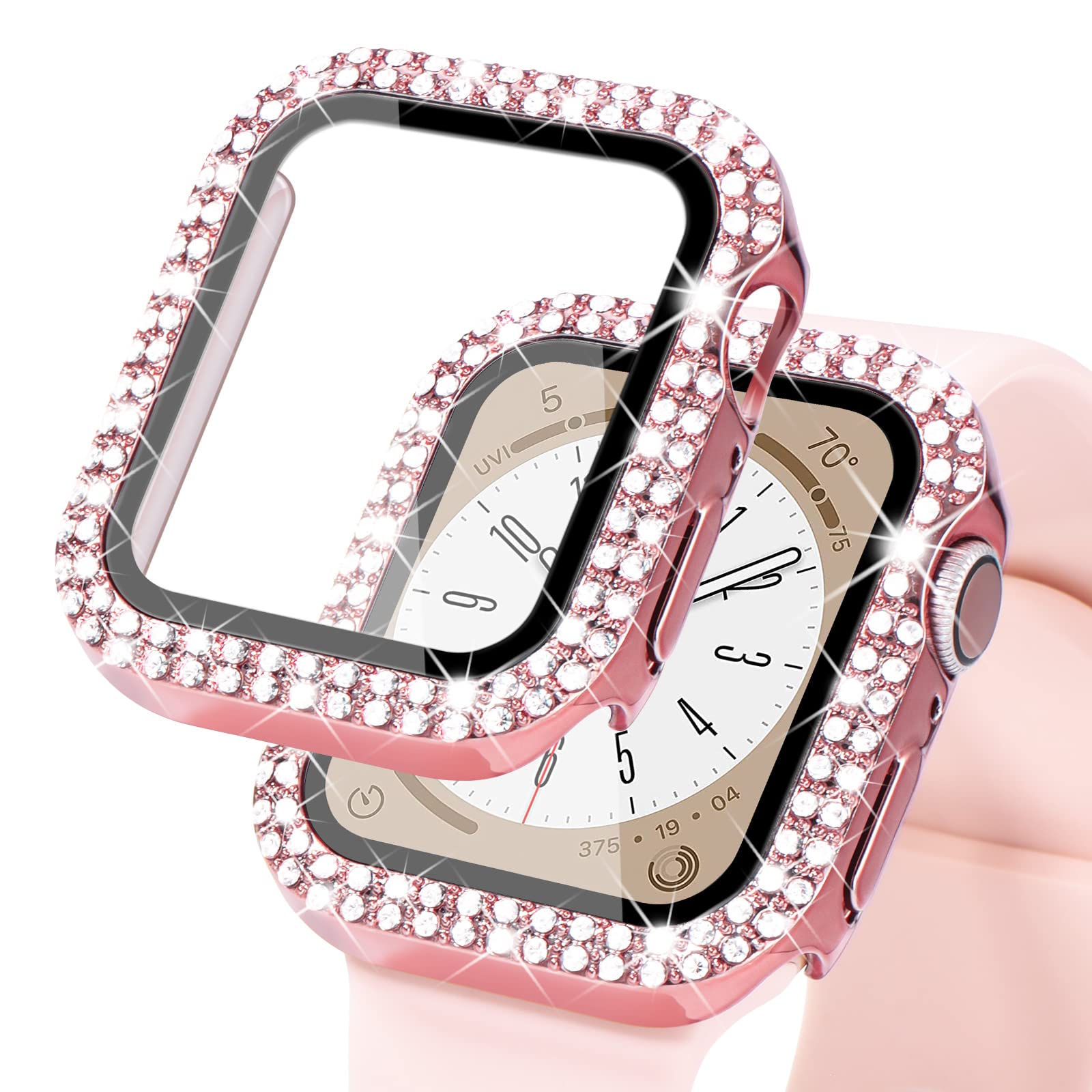 Kades Compatible For Bling Apple Watch Protective Case With Built In Screen Protector For Apple Watch 41Mm Series 9 Series 8 Ser