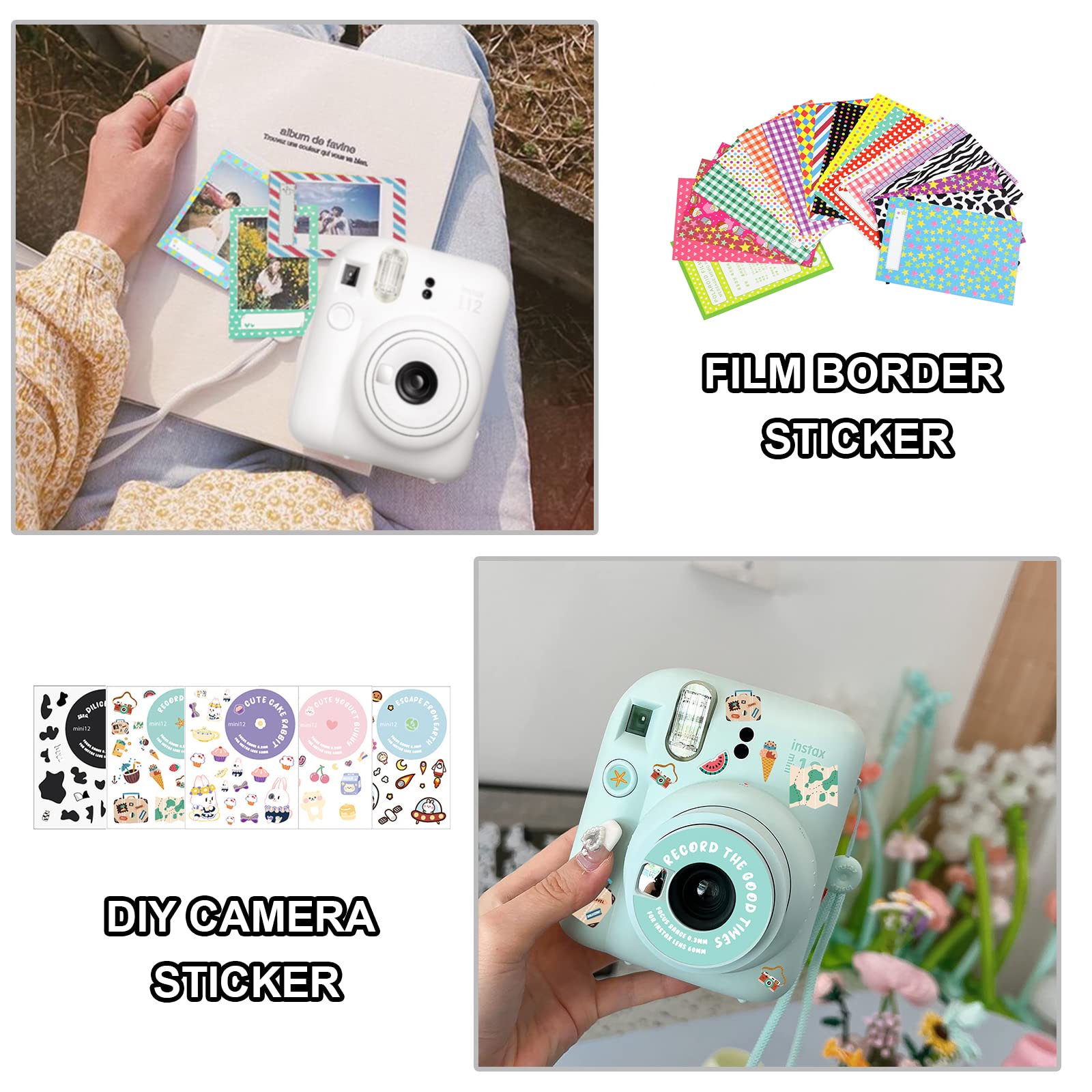 Caiyoule Accessories For Fujifilm Instax Mini 12 Instant Camera, Accessory Bundle Include Pu Leather 12 Case, Mini Picture Album