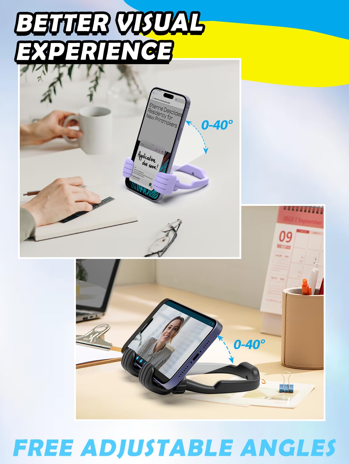 Cell Phone Stand Thumbs Up Lazy Phone Stand   2 Pack Phone Holder Back To School Supplies For Girls Kids Cellphone Phone Stand F