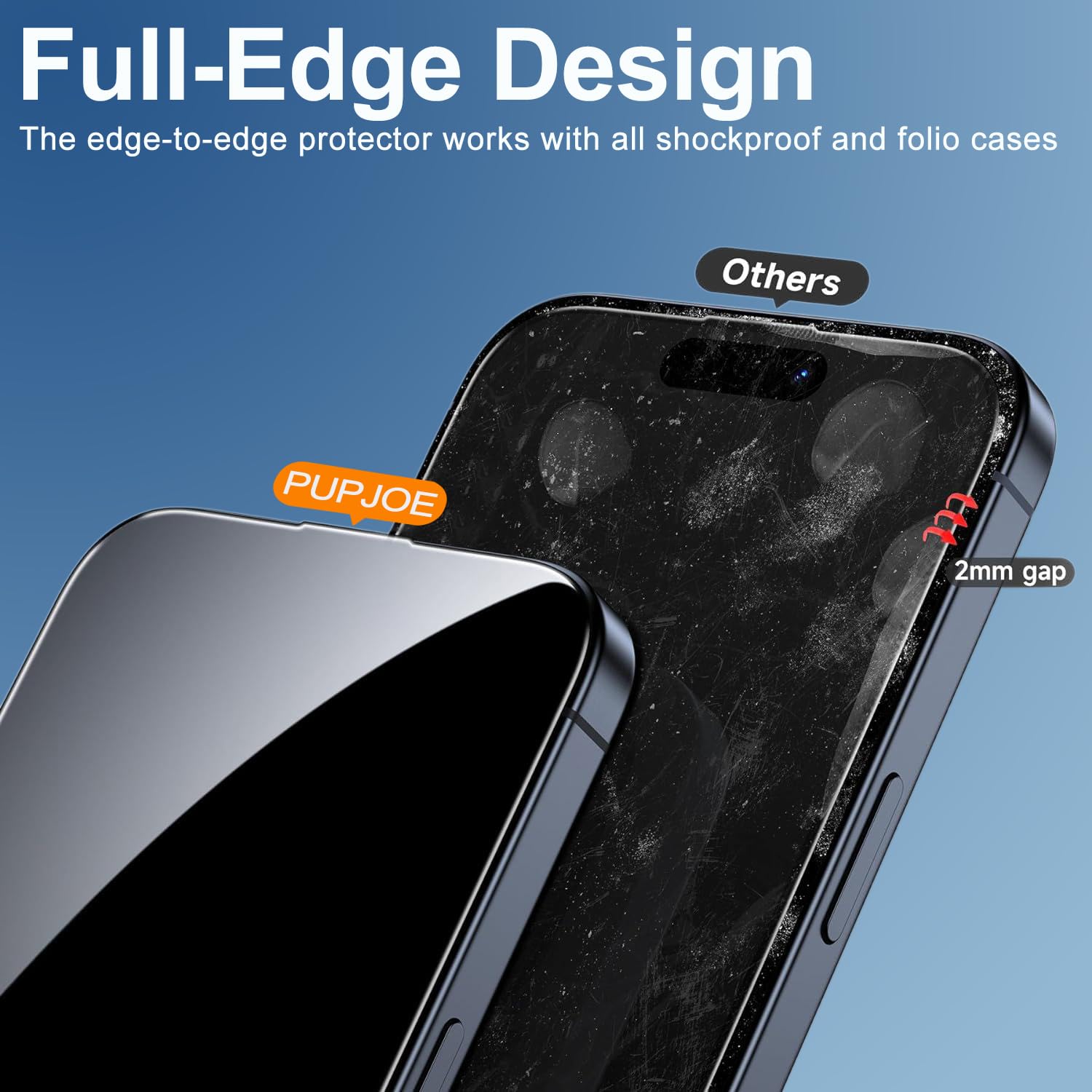 Iphone 16 Pro Max Screen Protector, 6.9-Inch Tempered Glass, 9H Hardness, 2-Pack With Installation Kit,Automatically Removing Du