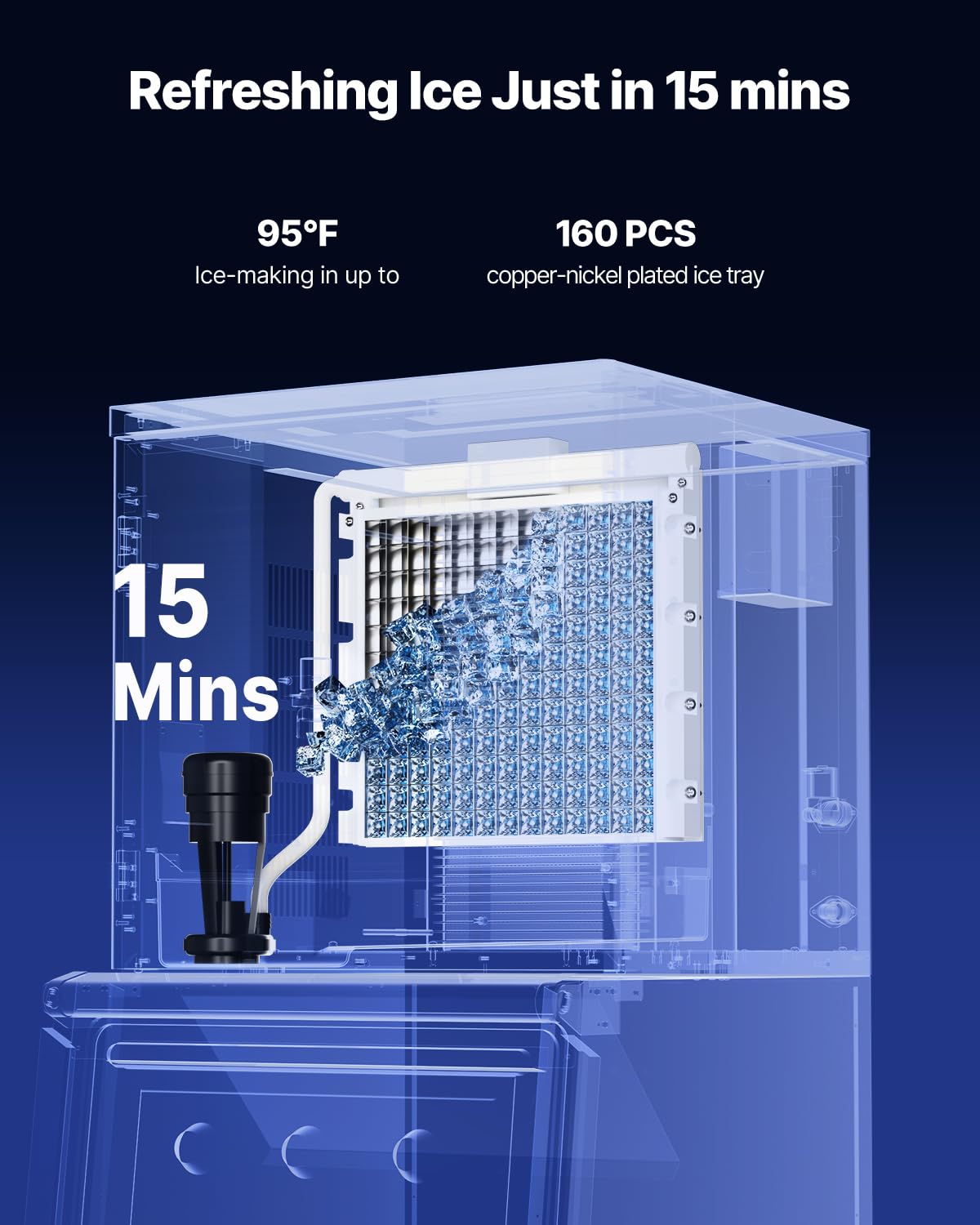 Vevor Commercial Ice Maker Machine - Head, 360 Lbs/Day Stainless Steel Ice Machine With Self-Cleaning, Scheduled Ice-Making, Adj