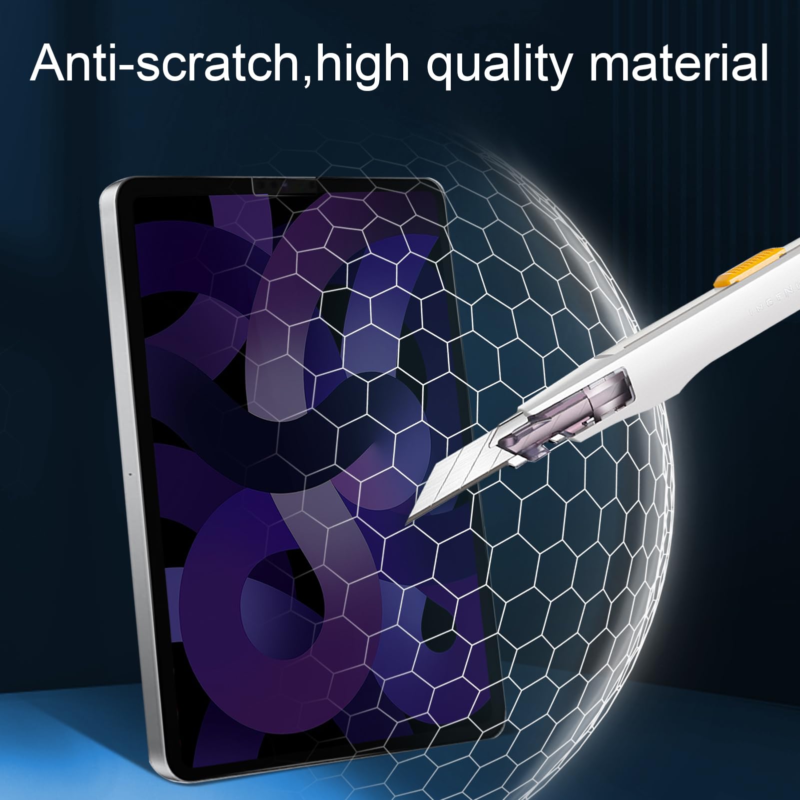 Lapocover Privacy Screen Protector For Ipad Air 5Th/4Th 10.9 Inch, 2022/2020 Model,Tempered Glass Privacy Screen Protector With