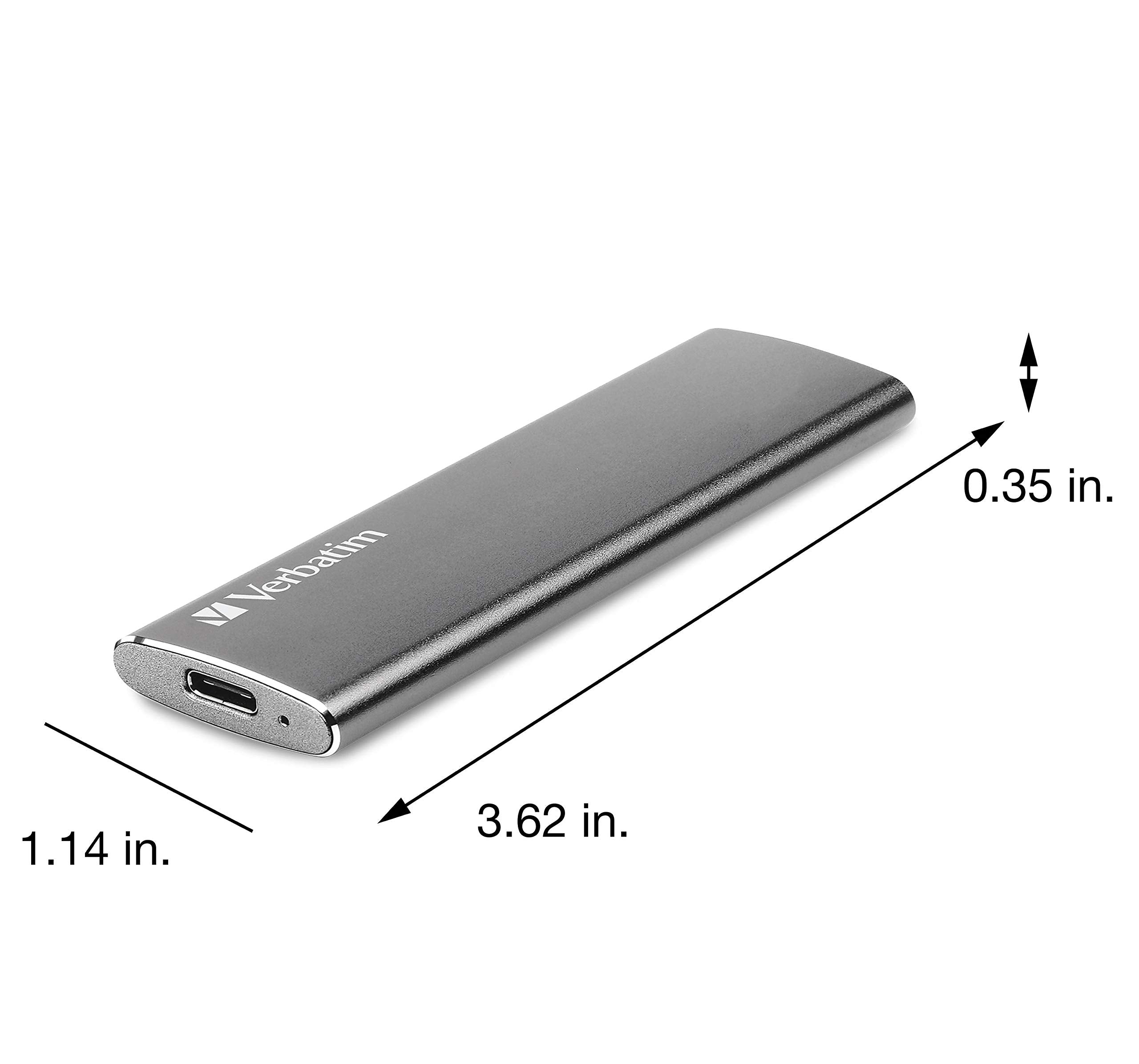 Verbatim 480Gb Vx500 External Ssd, Usb 3.1 Gen 2 - Graphite (47443)