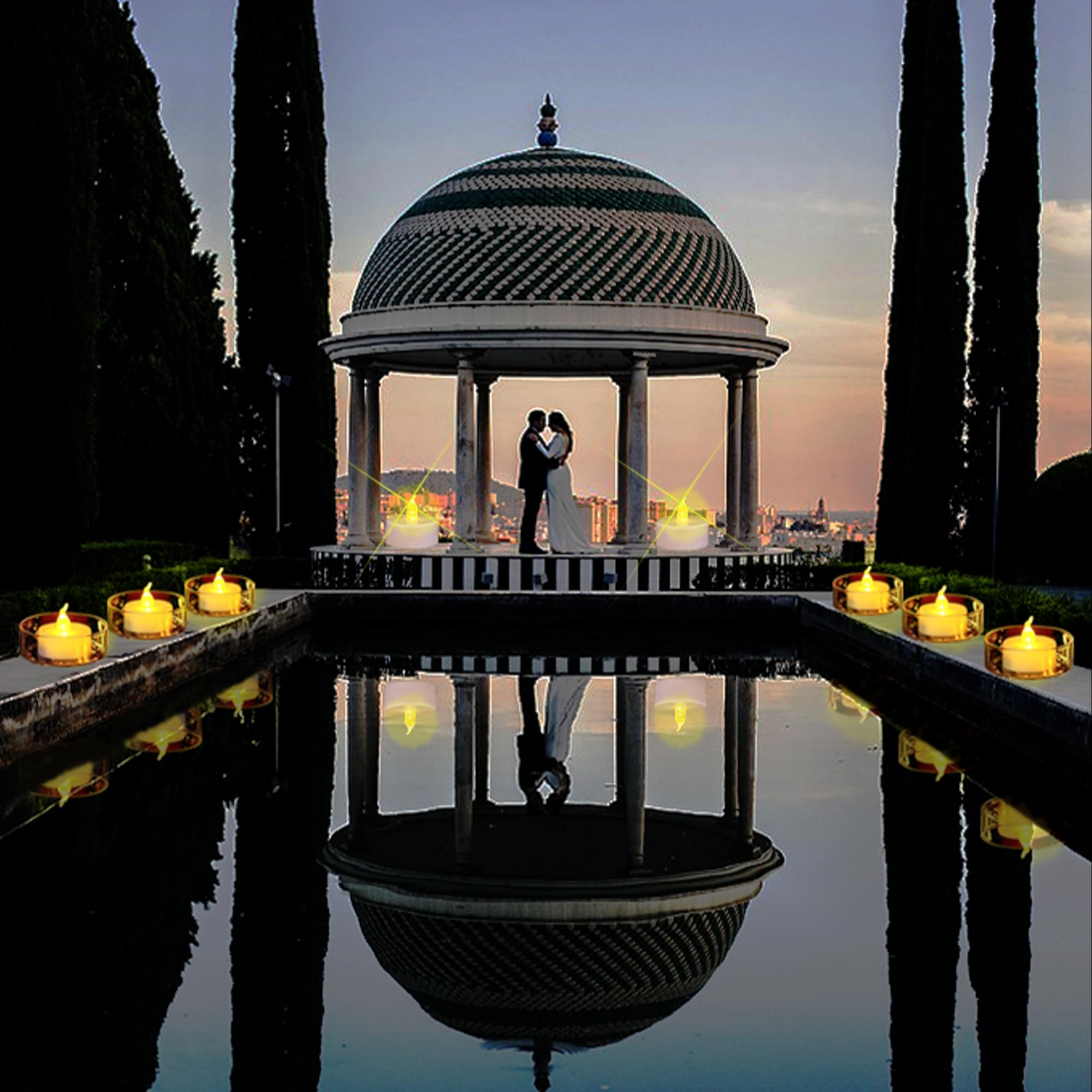 Tea Lights Flameless Battery Operated Candles 24Pack Led Electric Flickering Votive Candle Long Lasting 200 Hours, Realistic And