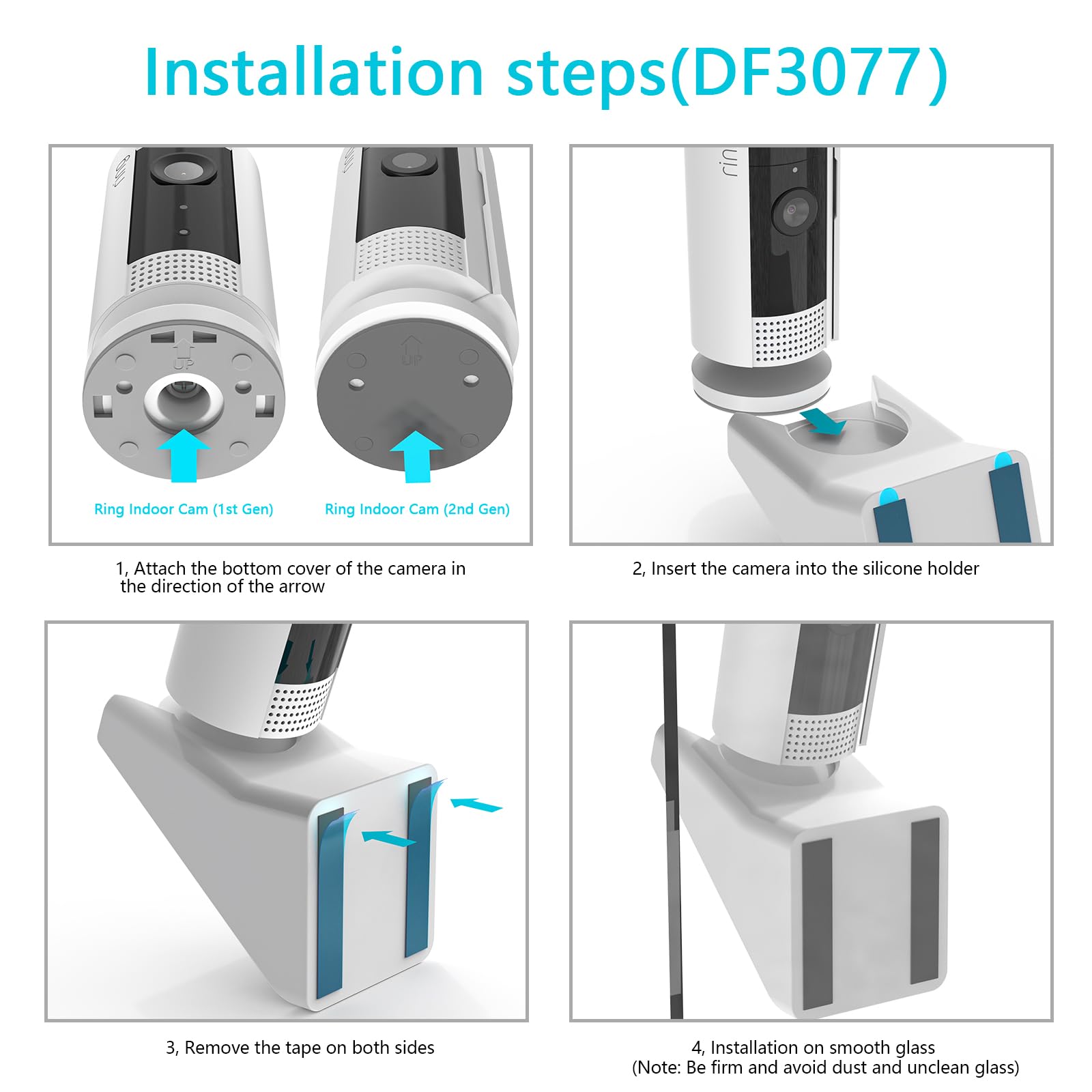 Msaff Window Mount For Ring Indoor Cam (2Nd Gen/1St Gen)   Specifically Designed For Official Use, 20 Degree Tilt Down, Enhances
