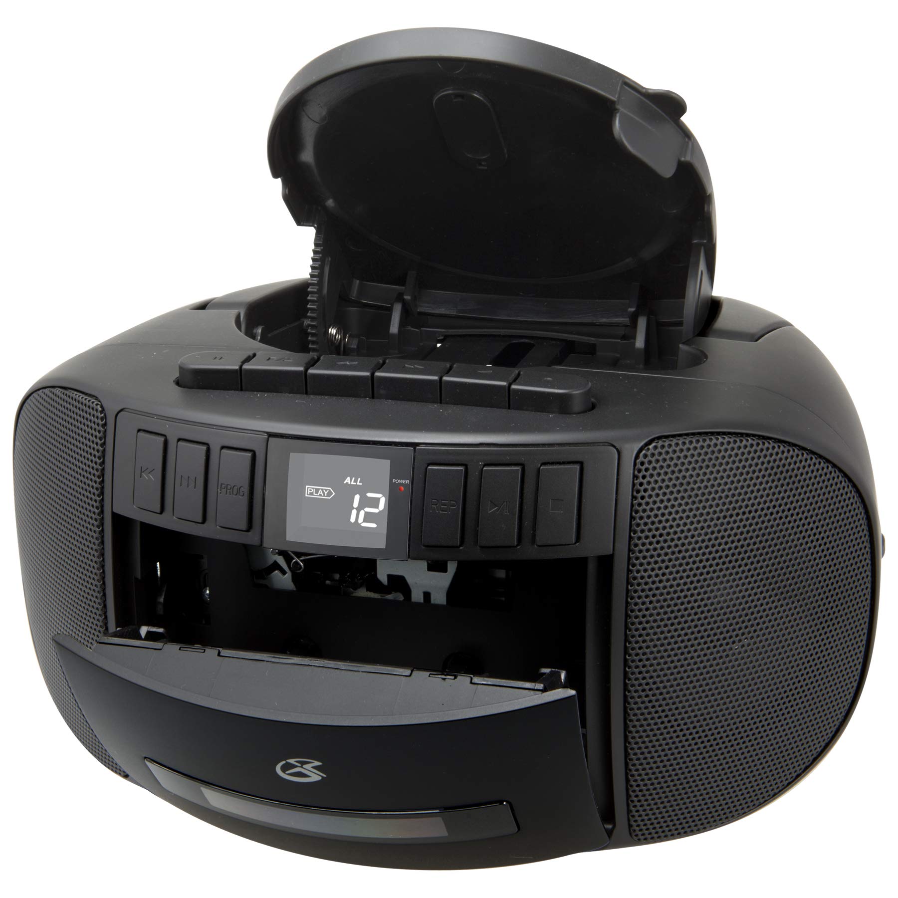 Gpx Bca209B Portable Am/Fm Boombox With Cd And Cassette Player, Black