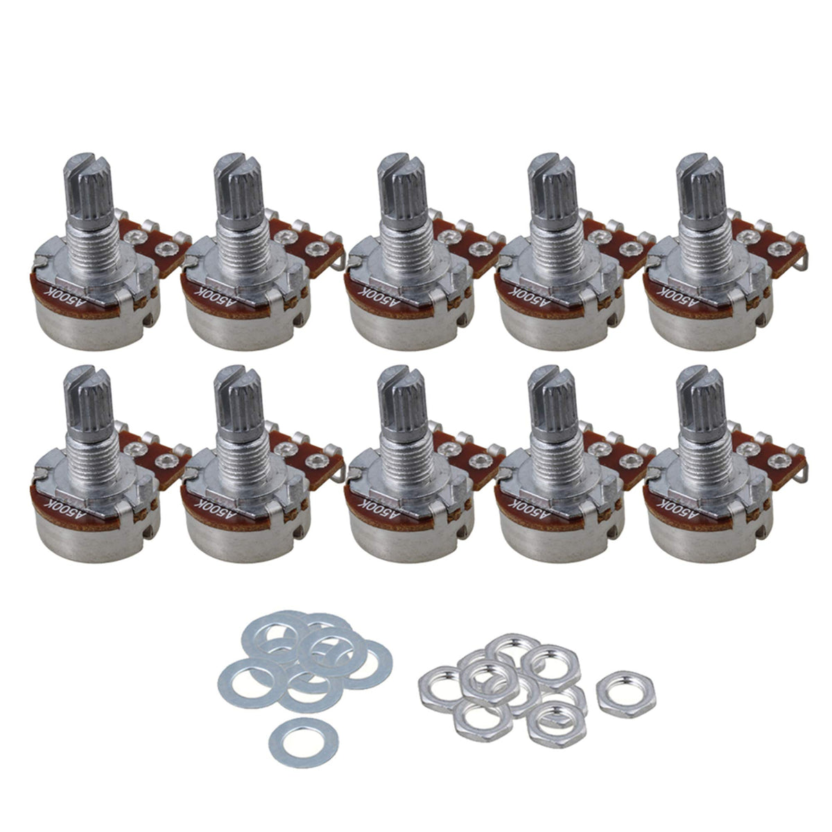 Guitar Potentiometer Volume Tone Pots Switch Control A500K Pack Of 10