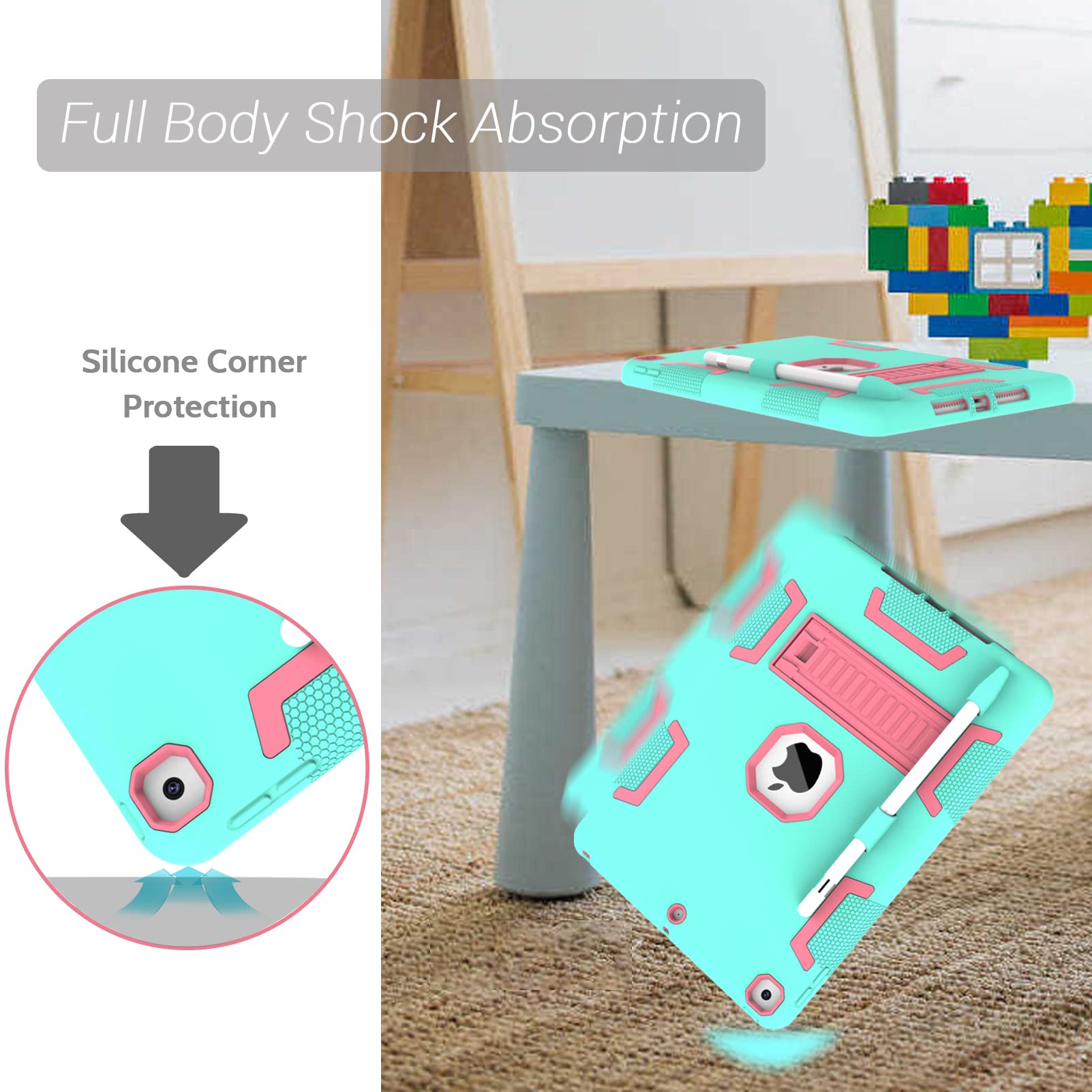 Rantice Ipad 9Th Generation Case, Ipad 8Th/7Th Generation Case, Ipad Case With Kickstand And Pencil Holder For Ipad 10.2 Case(Mi