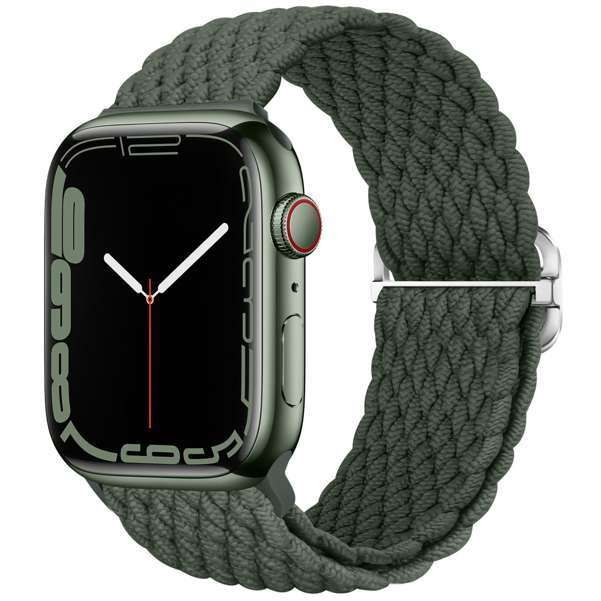 Qimela Stretchy Solo Loop Compatible With Apple Watch Band 49Mm 46Mm 45Mm 44Mm 42Mm 41Mm 40M 38Mm For Women Men,Sport Breathable