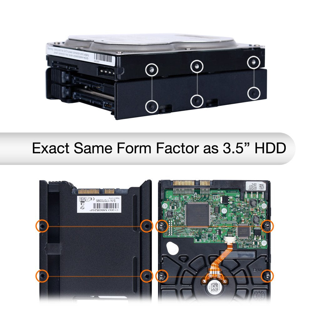 Icy Dock Tool Less 2X 2.5 Inch To 3.5 Inch Dual Internal Hard Disk Ssd Drive Metal Ssd Mounting Bracket (Ez Fit Pro Mb082Sp)
