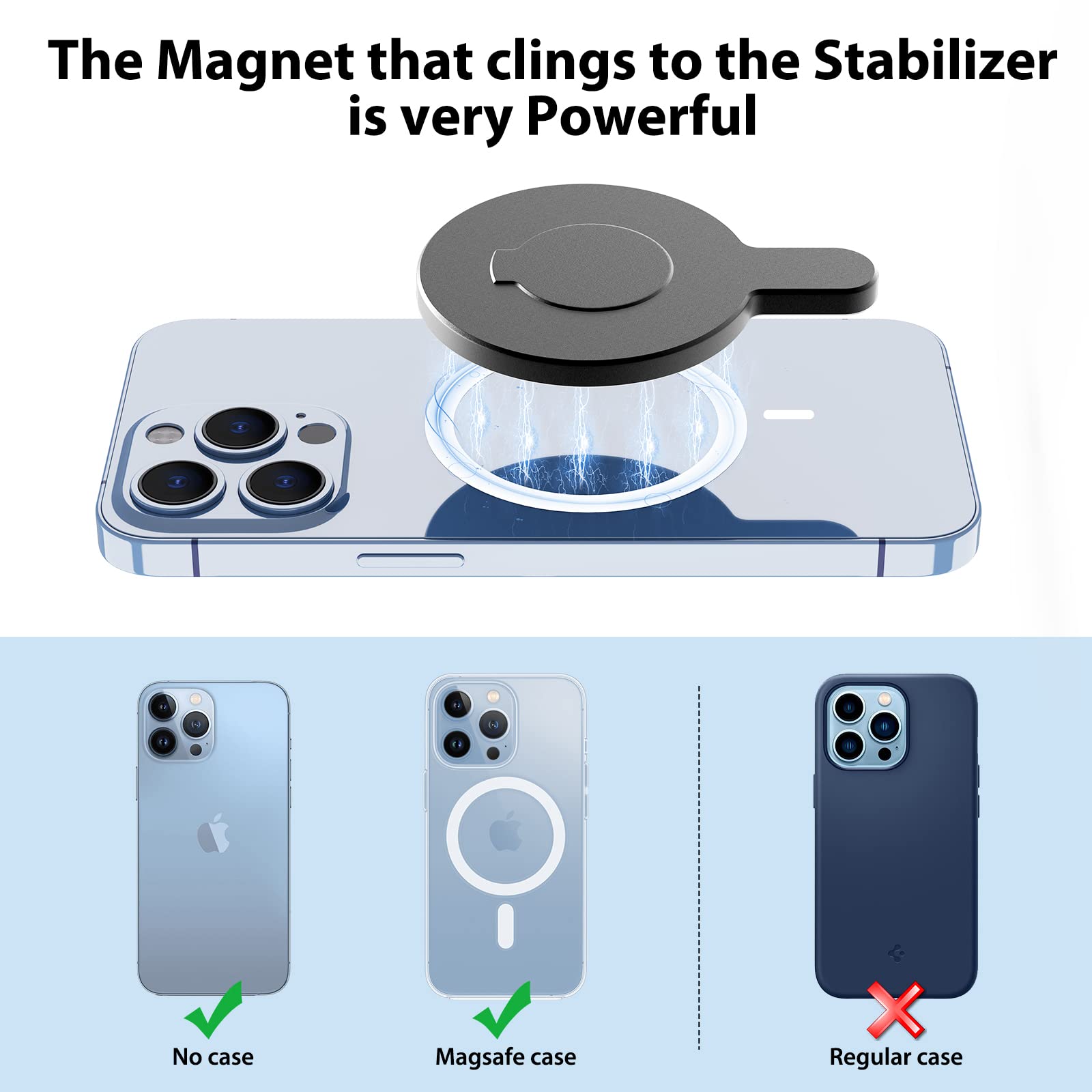 Aerbeis For Dji Om 6 Magsafe Adapter Clamp, Compatible With Gimbal Stabilizer Dji Osmo Mobile 6, Also Fits For Dji Om 5 4 Se