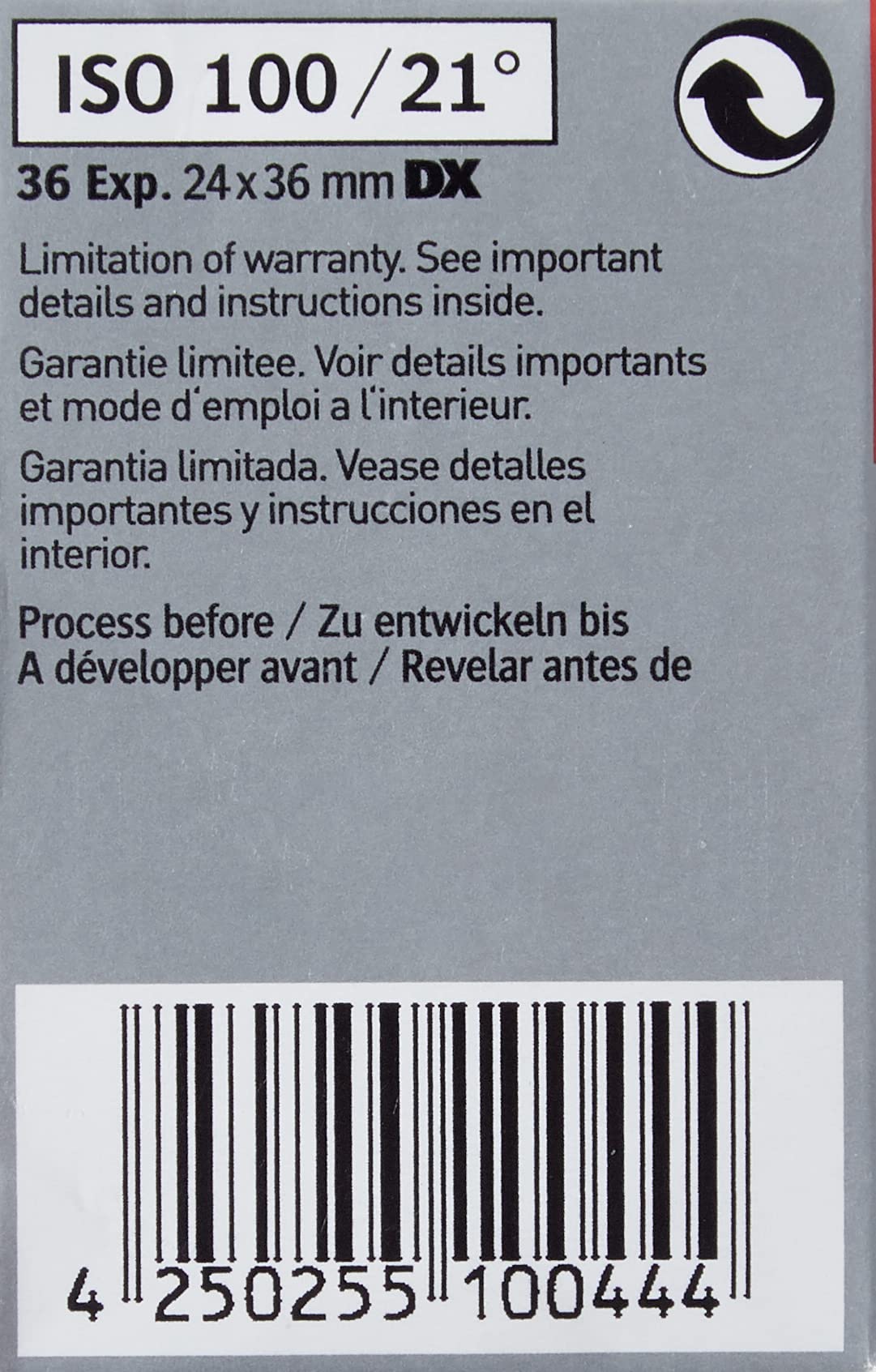 Agfaphoto 6A1360 Apx Pan 100 135/36 Film