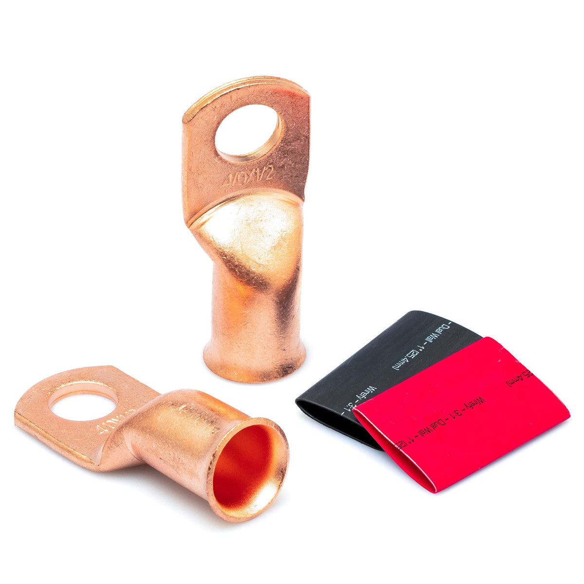 Wirefy 40 Gauge 12 Wire Lugs   Copper Cable Lugs   Battery Terminal Connectors   Ring Terminals   Crimp Battery Cable Ends   22