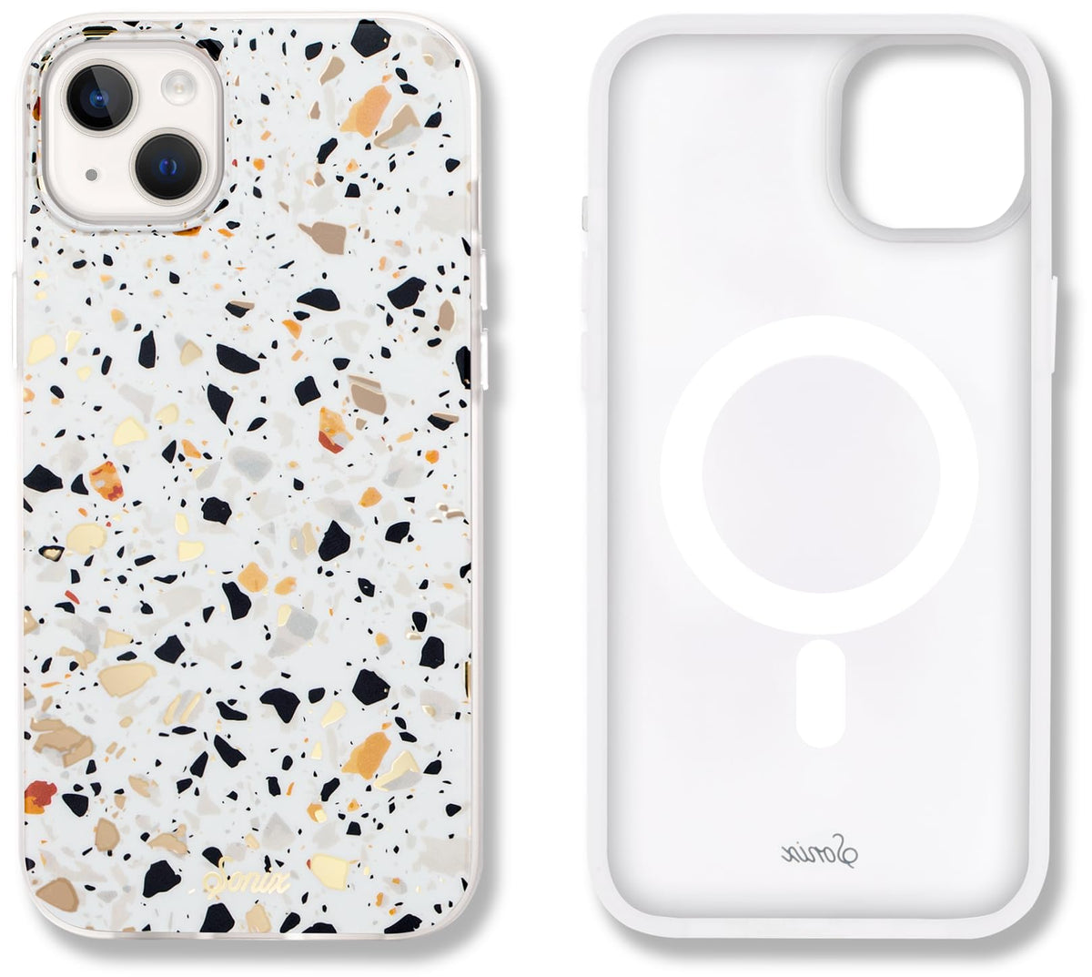 Sonix Case For Iphone 15 Plus, Iphone 14 Plus | Compatible With Magsafe | 10Ft Drop Tested | Marble Terrazzo Confetti