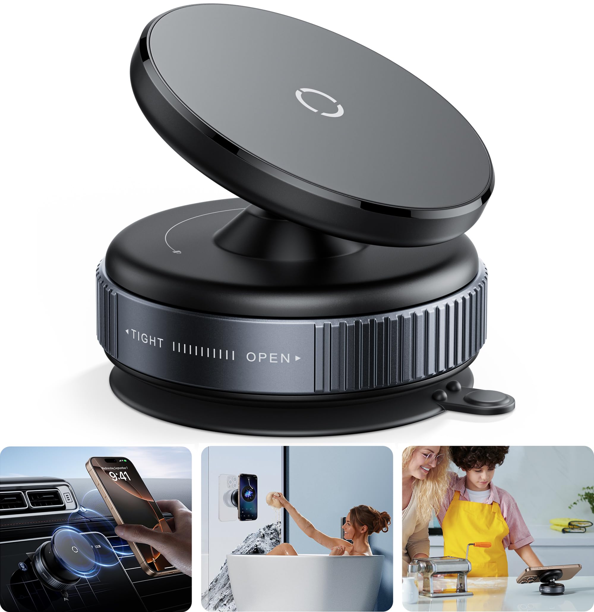 Reokily Latest Magnetic Car Phone Holder Ultra Vacuum Suction Cup Phone Mount Magnetic Car Mount Cell Phone Holder For Your Car 