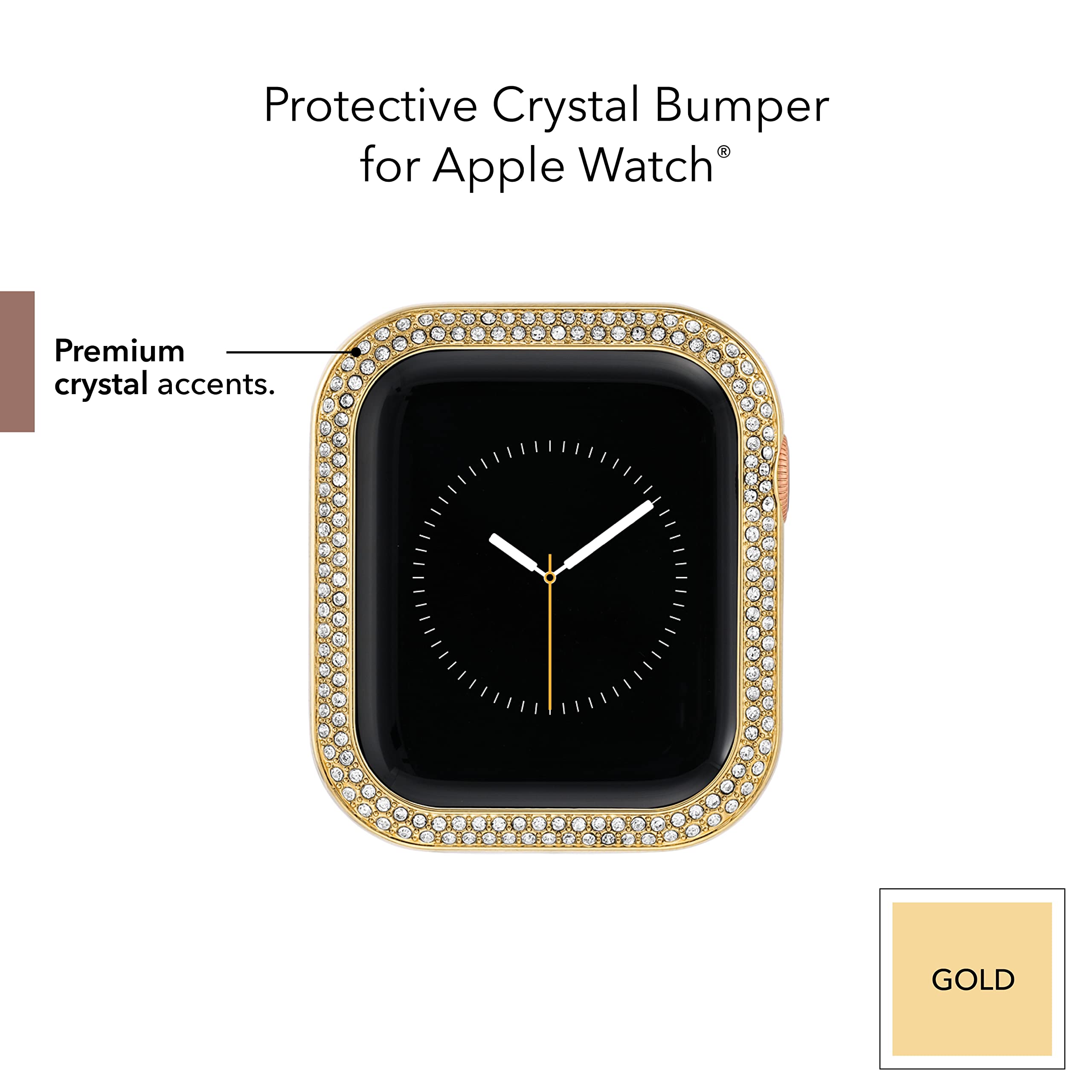 Anne Klein Premium Crystal Bumper, Compatible With Apple Watch, Seamless Fit, Easy Installation, Bumper For Apple Watch