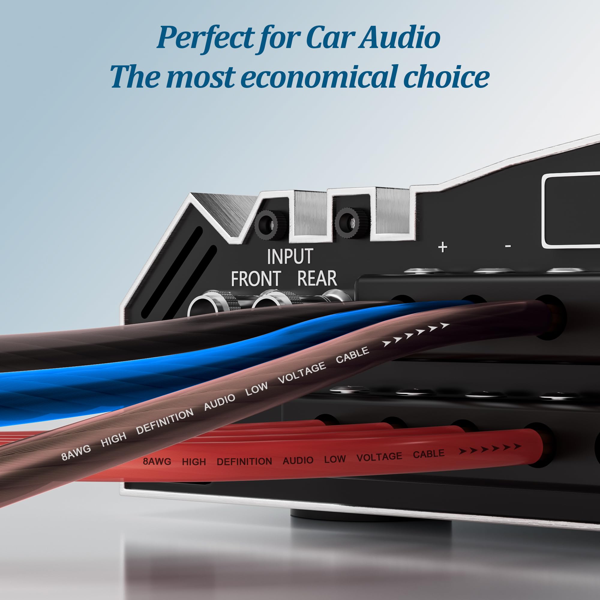 10 Gauge Wire (50Ft Each, Black/Red), 2 Pack Translucent Power Ground Cable, Cca, Primary Automotive Wire, Battery Wire, Car Aud