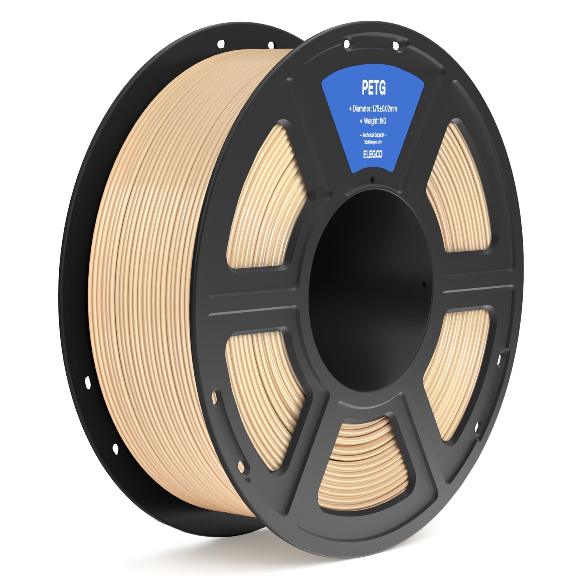 Elegoo Petg Filament 1.75Mm Beige 1Kg, 3D Printer Filament Dimensional Accuracy +/  0.02 Mm, 1Kg Spool(2.2Lbs) Fits For Most Fdm