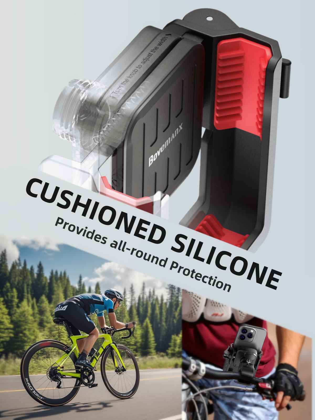 Bike Phone Mount Holder,?Biking & Recording Video? 2025 Universal Motorcycle Phone Mount Bicycle Accessories Handlebar Cell Phon