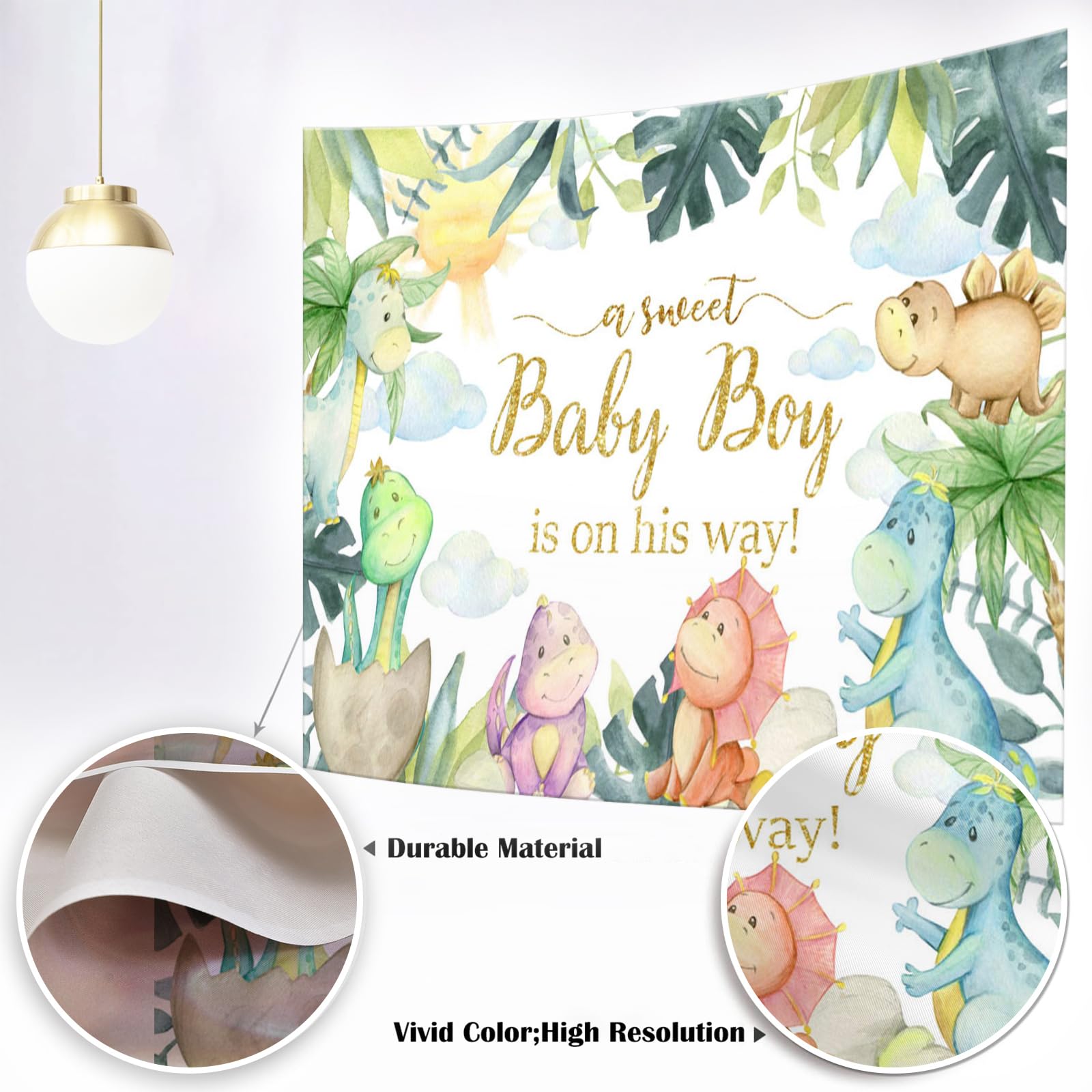 Mocsicka Dinosaur Baby Shower Backdrop Rawr Its A Boy Party Decorations Sweet Baby Boy Dino Baby Shower Party Banner Background