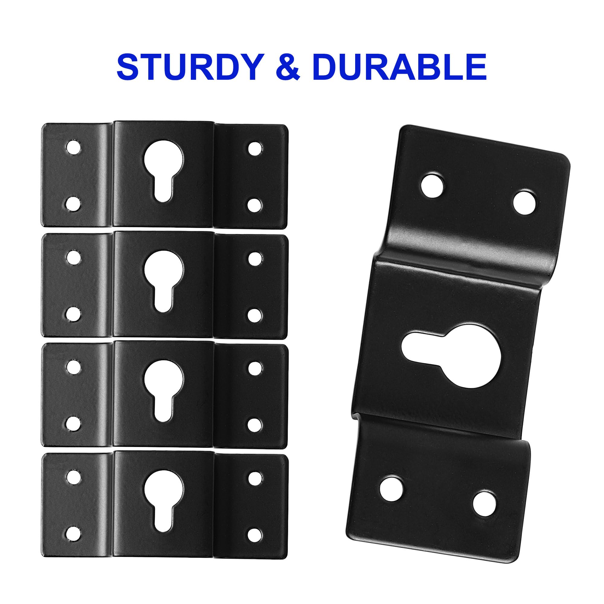 Uxcell 5 Pcs Wall Mounted Speaker Hanging Brackets, 7Cm Long Speaker Mounting Clothing Rack Iron Hanger Plate Accessories For Su