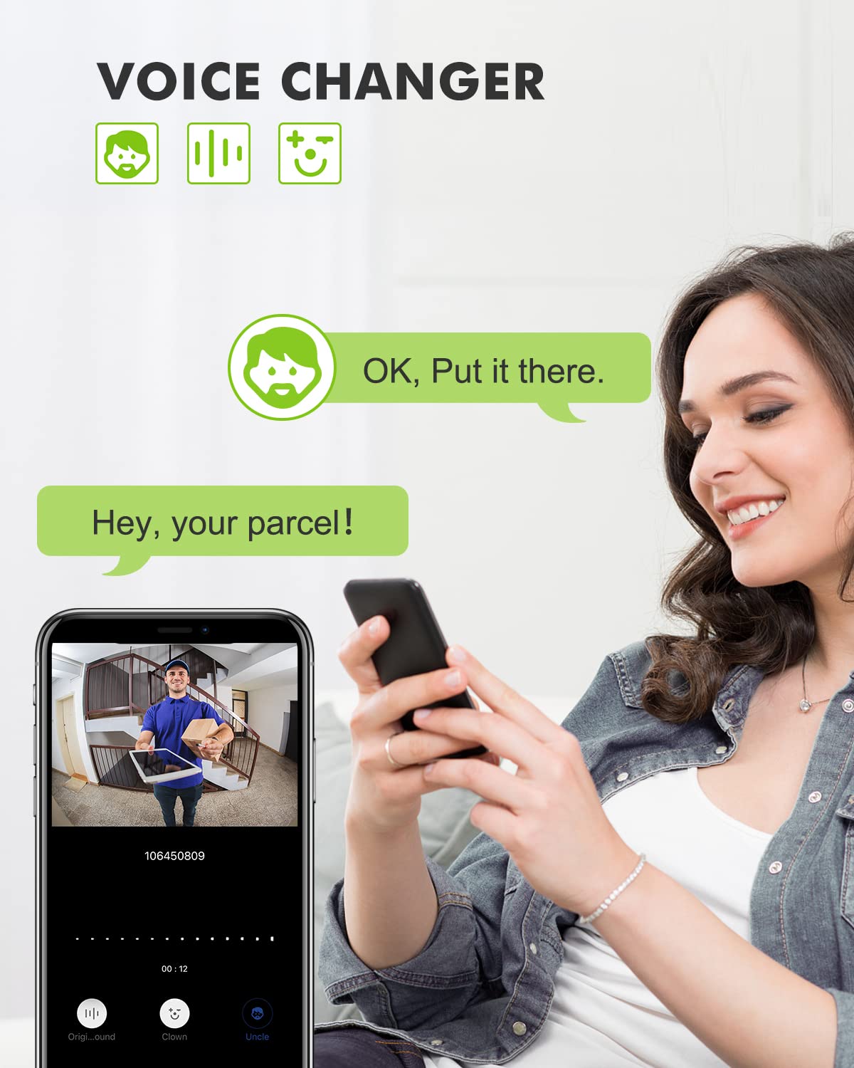 Mubview Doorbell Camera Wireless With Chime, Video Doorbell   No Subscription, Voice Changer, Motion Zones, 1080Hd, Pir Human De