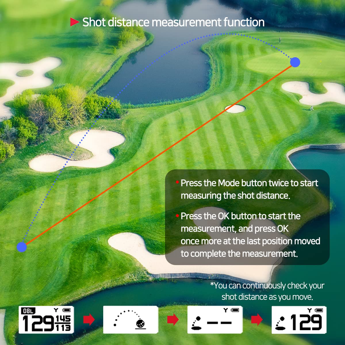 Golf Buddy Voice 2 Talking Gps Rangefinder, Long Lasting Battery Golf Distance Range Finder, Preloaded With 40,000 Worldwide Cou