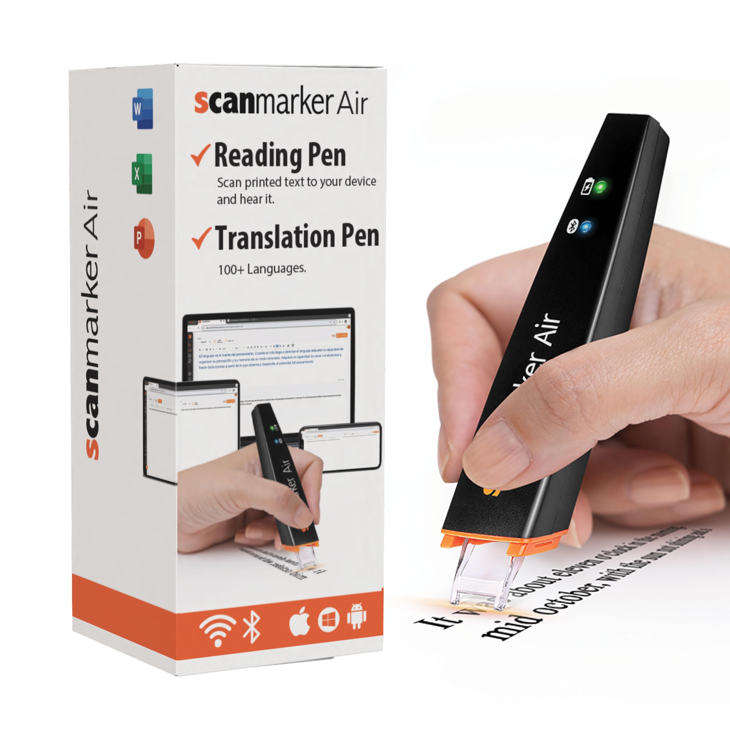 Scanmarker Air Pen Scanner   Ocr Digital Highlighter And Reading Pen   Wireless (Black, Scanmarker Air)
