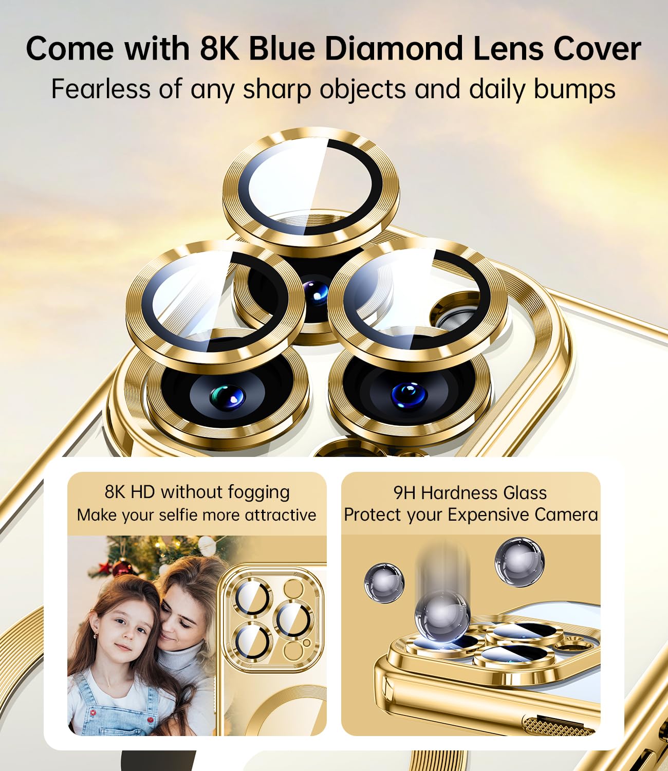 Jueshituo Magnetic Clear For Iphone 15 Pro Max Case With Full Camera Protection [No.1 Strong N56 Magnets] [Military Grade Drop P