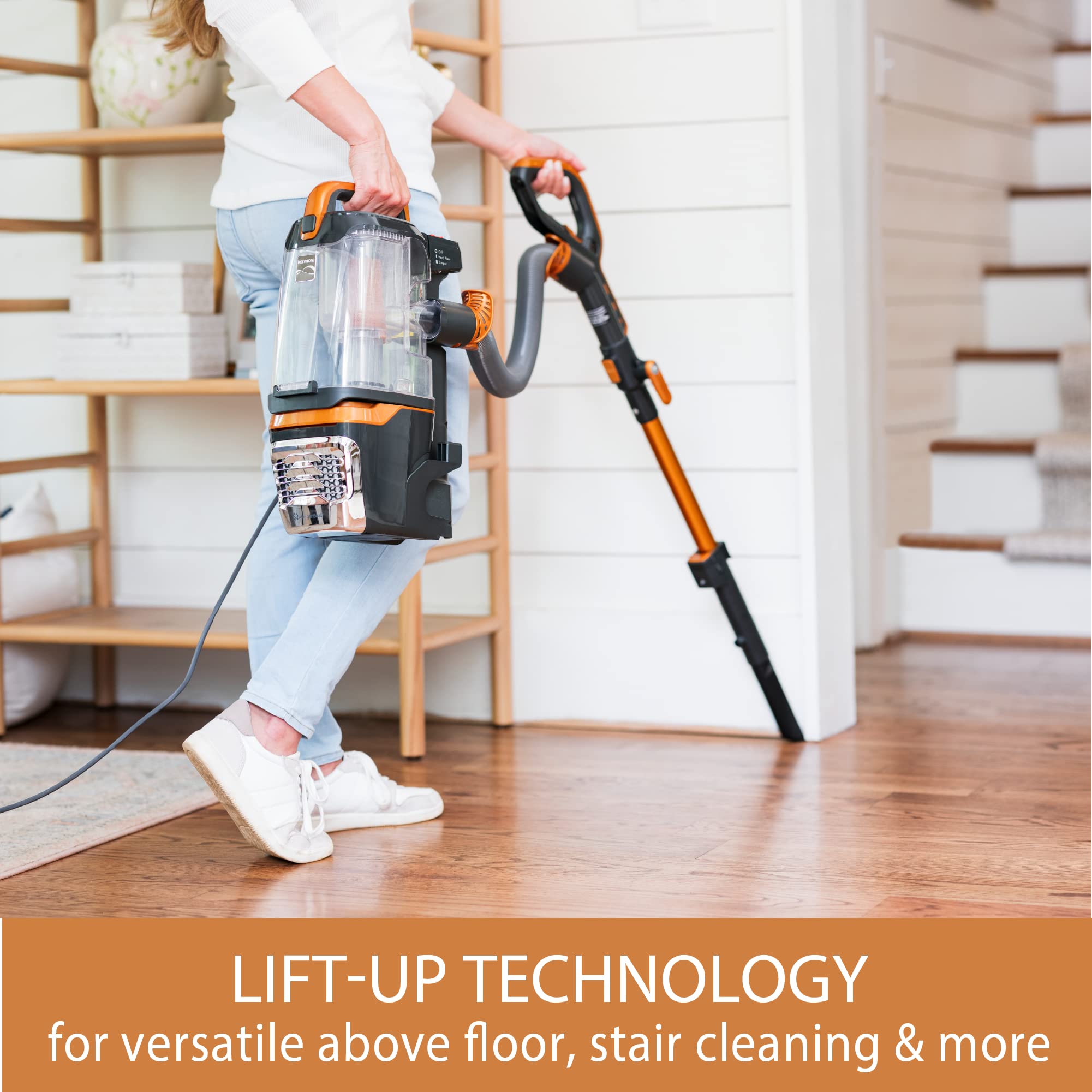 Kenmore Du4080 Featherlite Lift Up Bagless Upright Vacuum 2 Motor Power Suction Lightweight Carpet Cleaner With Hepa Filter, 2 C