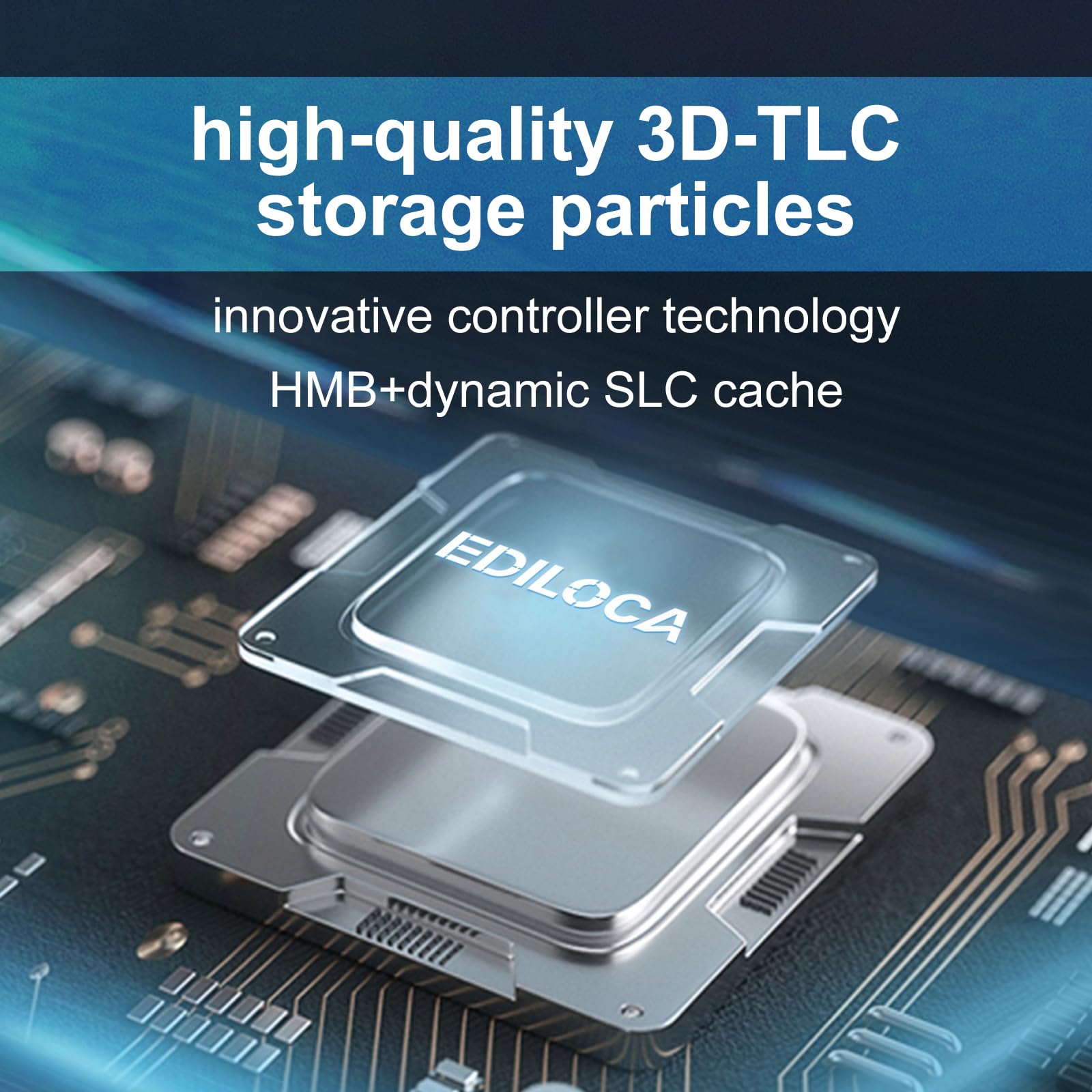Ediloca En870 Ssd 2Tb Pcie Gen4, Up To 7450Mb/S, 3D Tlc Nand Flash, Nvme M.2 2280, Dynamic Slc Cache, Internal Solid State Drive