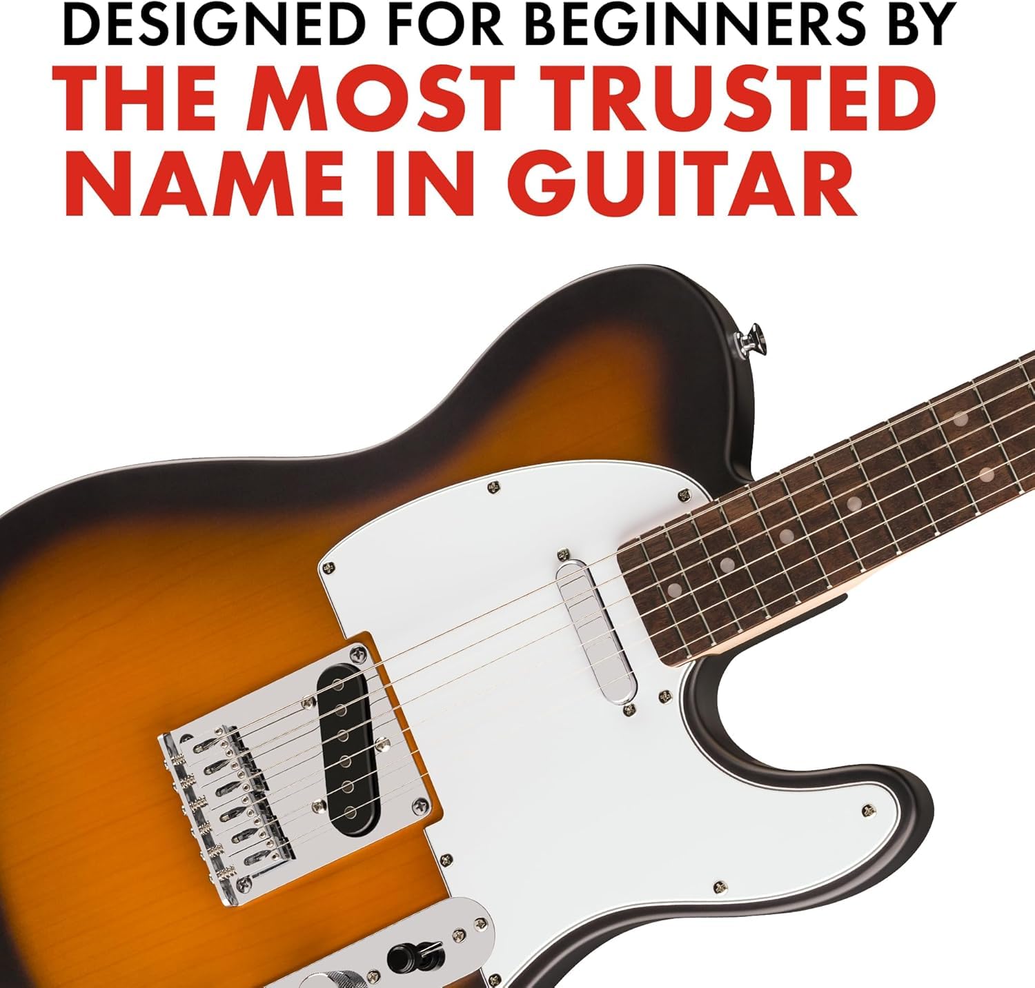 Fender Squier Debut Series Telecaster Electric Guitar, Beginner Guitar, 2-Year Warranty, Includes Free Lessons, 2-Color Sunburst