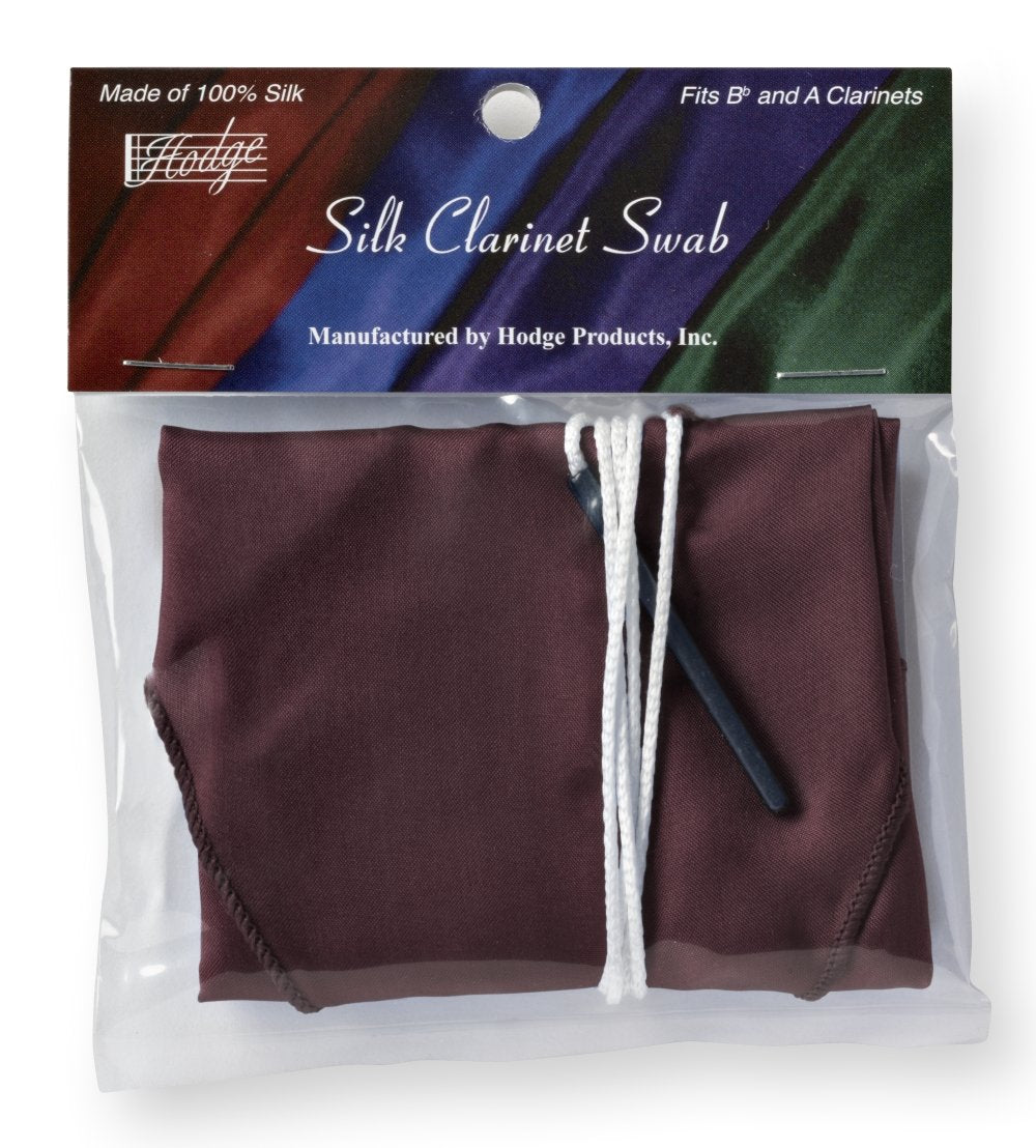 Hodge Silk Clarinet Swab   Burgundy
