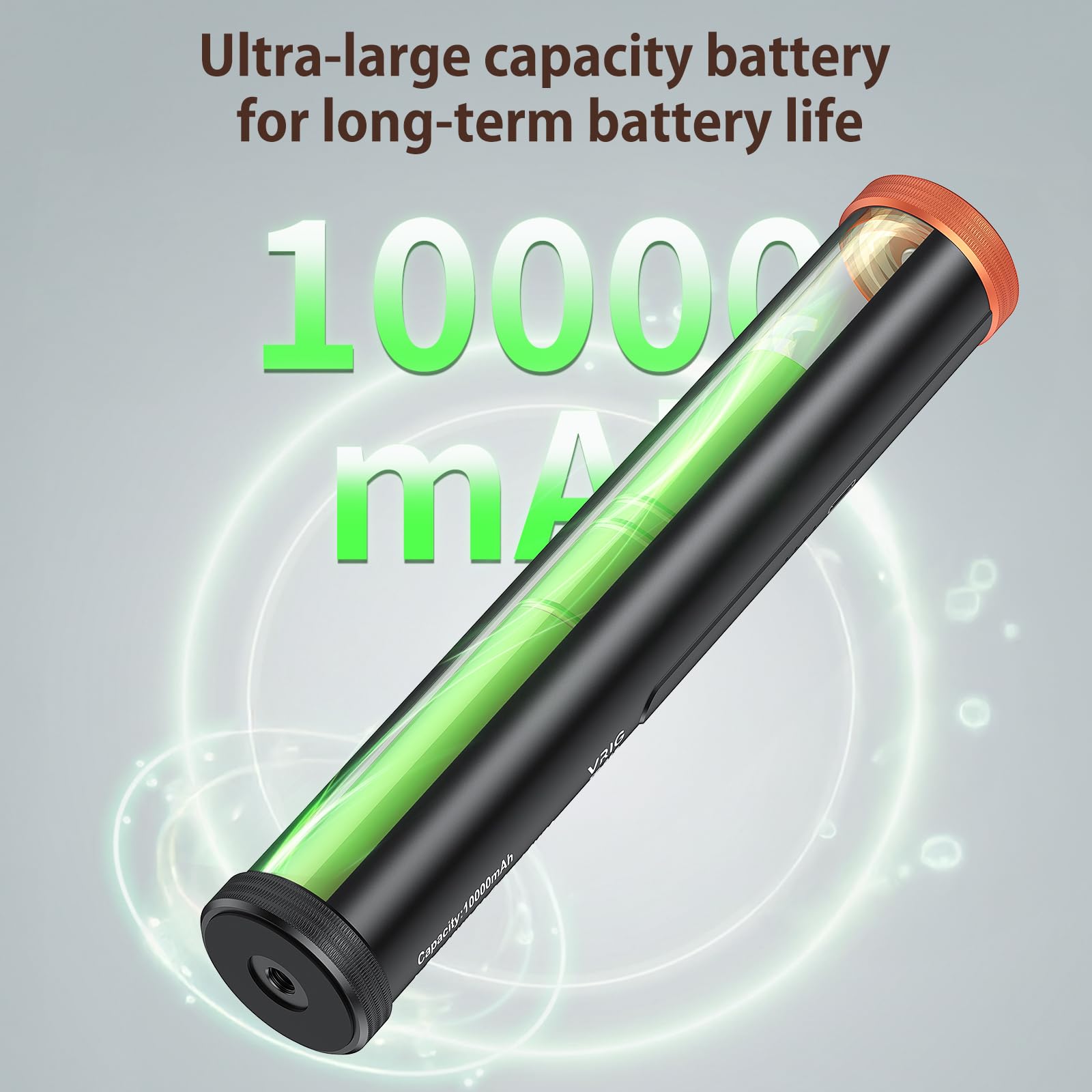 Vrig Battery Handle Grip,10000Mah Power Bank Grip Portable Charger Monopod For Dji Osmo Action 5Pro/4/3 Dlsr Ace Pro Pocket3 Sma