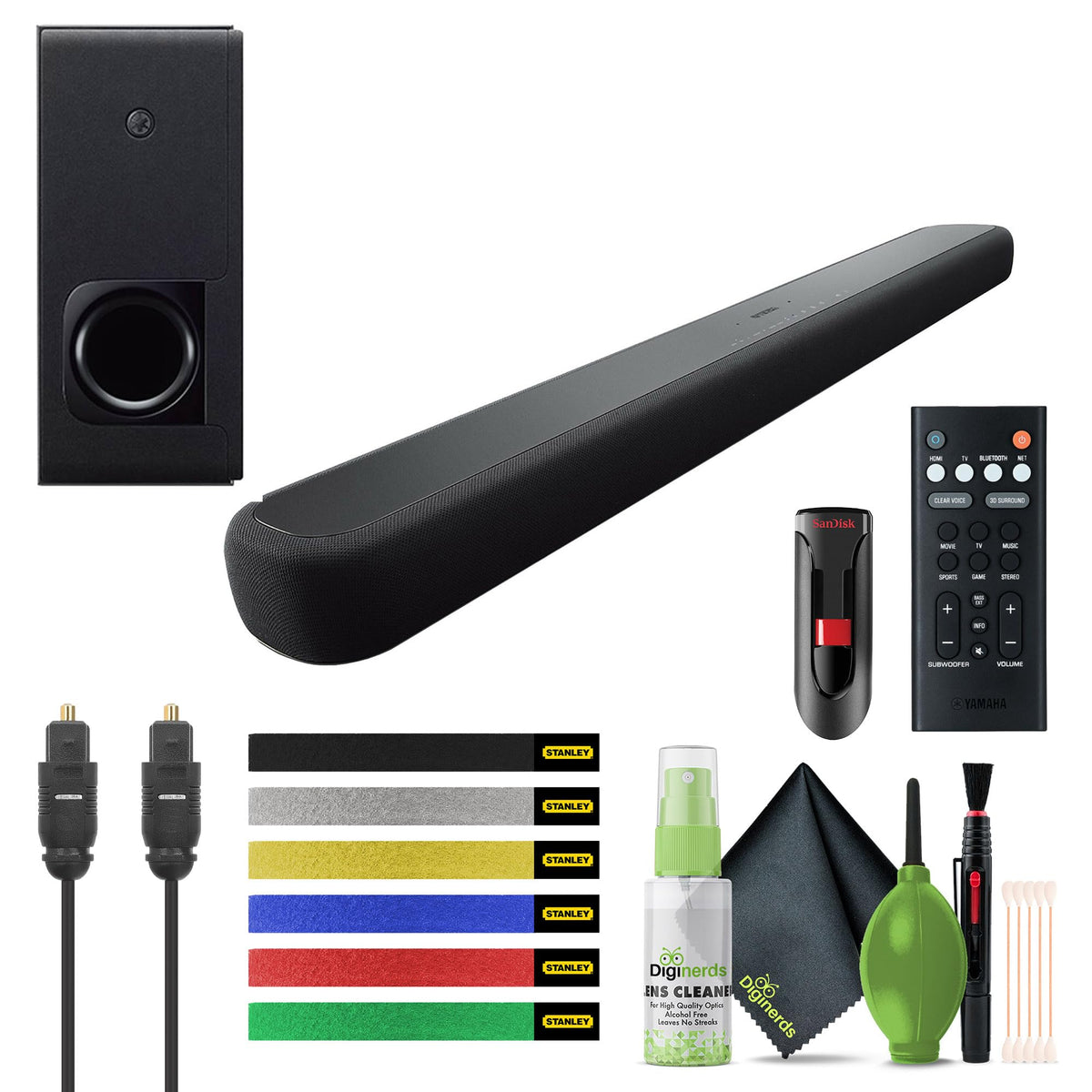 Yamaha Audio Yas-209Bl Sound Bar With Wireless Subwoofer, Built-In Bluetooth, And Alexa Voice Control, 2.1-Channel Soundbar Syst