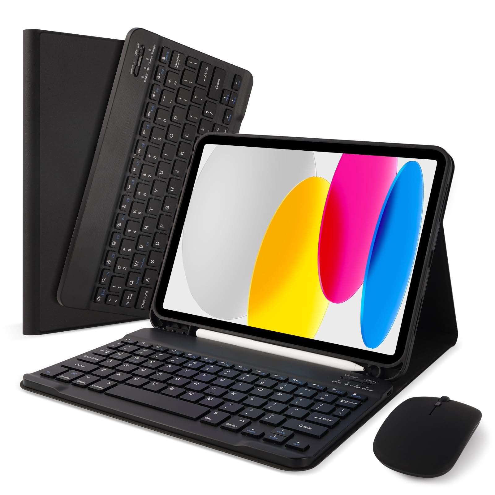 Lama Wireless Keyboard Case With Mouse For Ipad 10Th Generation 10.9'' 2022 (A2696/A2757/A2777),Slim Detachable Keyboard Case Wi