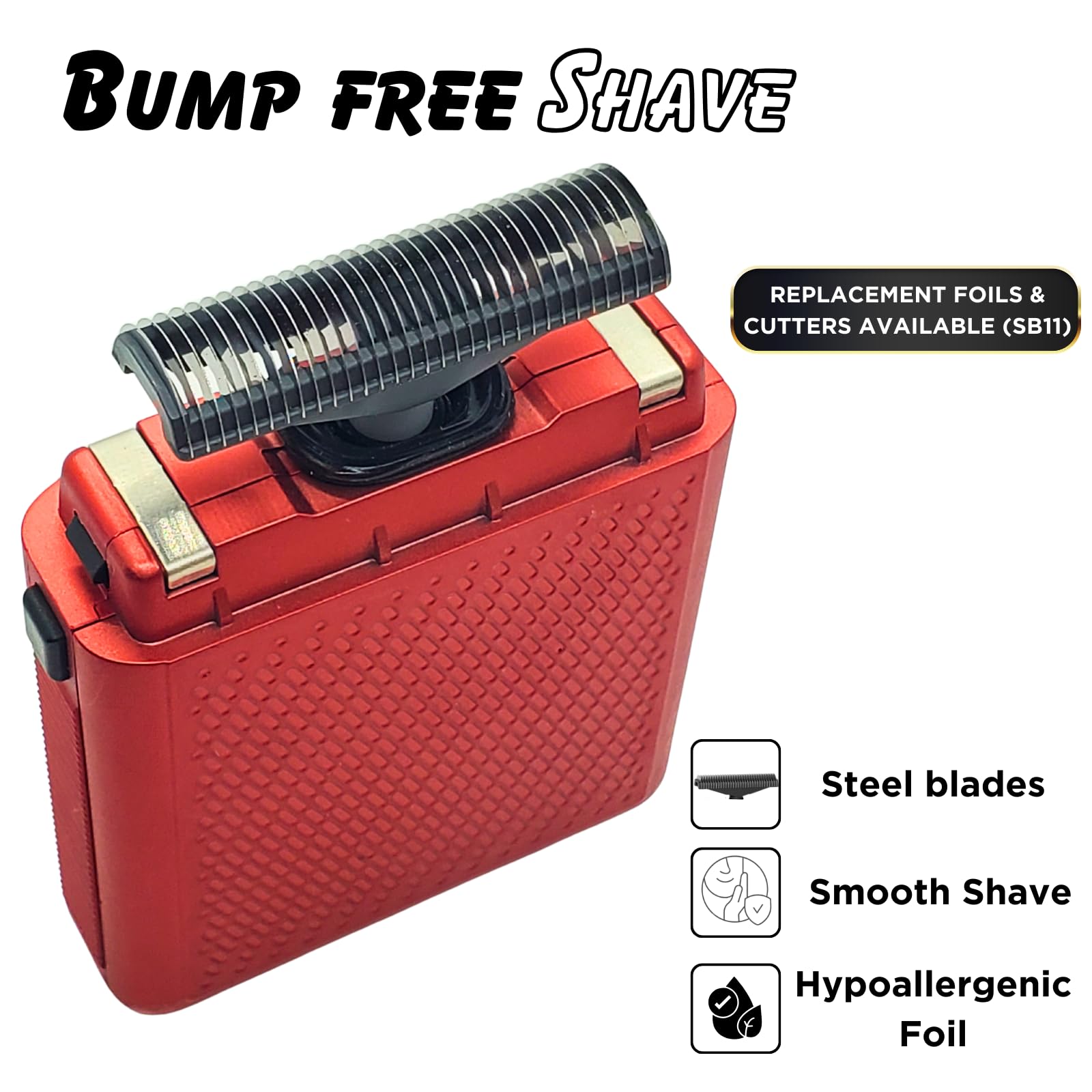 Supreme Trimmer Replacement Foil & Cutter Sb11 | Hypoallergenic Foil For Stf101 Solo | Red