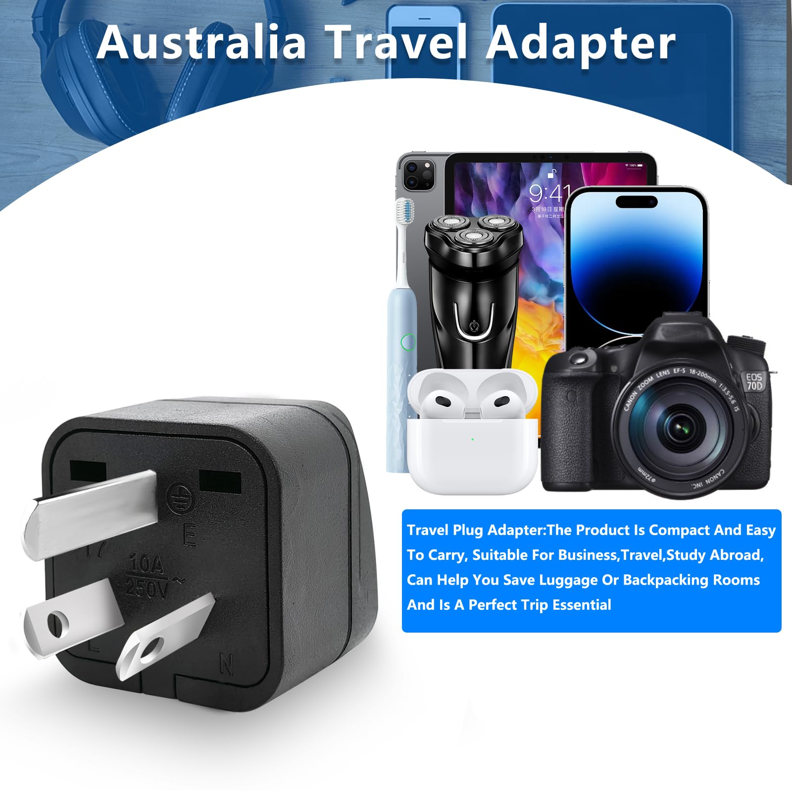 New Zealand Power Adapter, Us To Australia Plug Adapter, Australia Travel Adapter, Type I Plug Adapter, Us To China Adapter Plug