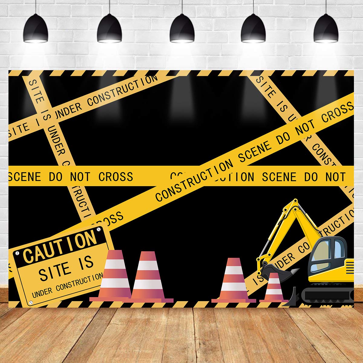 Construction Site Theme Backdrop For Construction Themed Birthday Party Meetsioy Dump Truck Digger Zone Boys Birthday Party Cons
