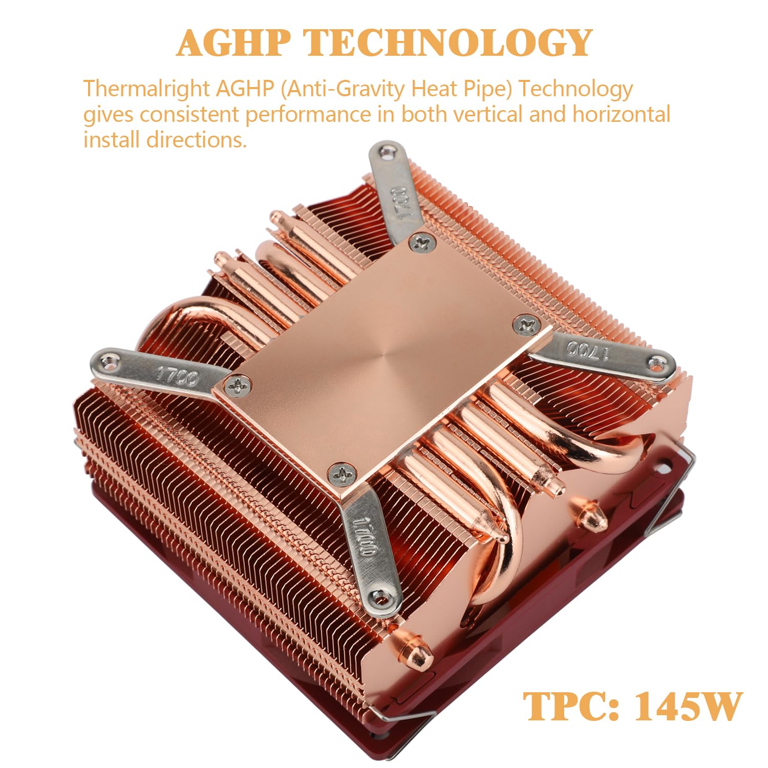 Thermalright Axp90 X53 Full Cooper Low Profile Cpu Cooler Itx, With 92Mm Tl 9015R Slim Pwm Fan Itx Cpu Cooler, Aghp Technology,